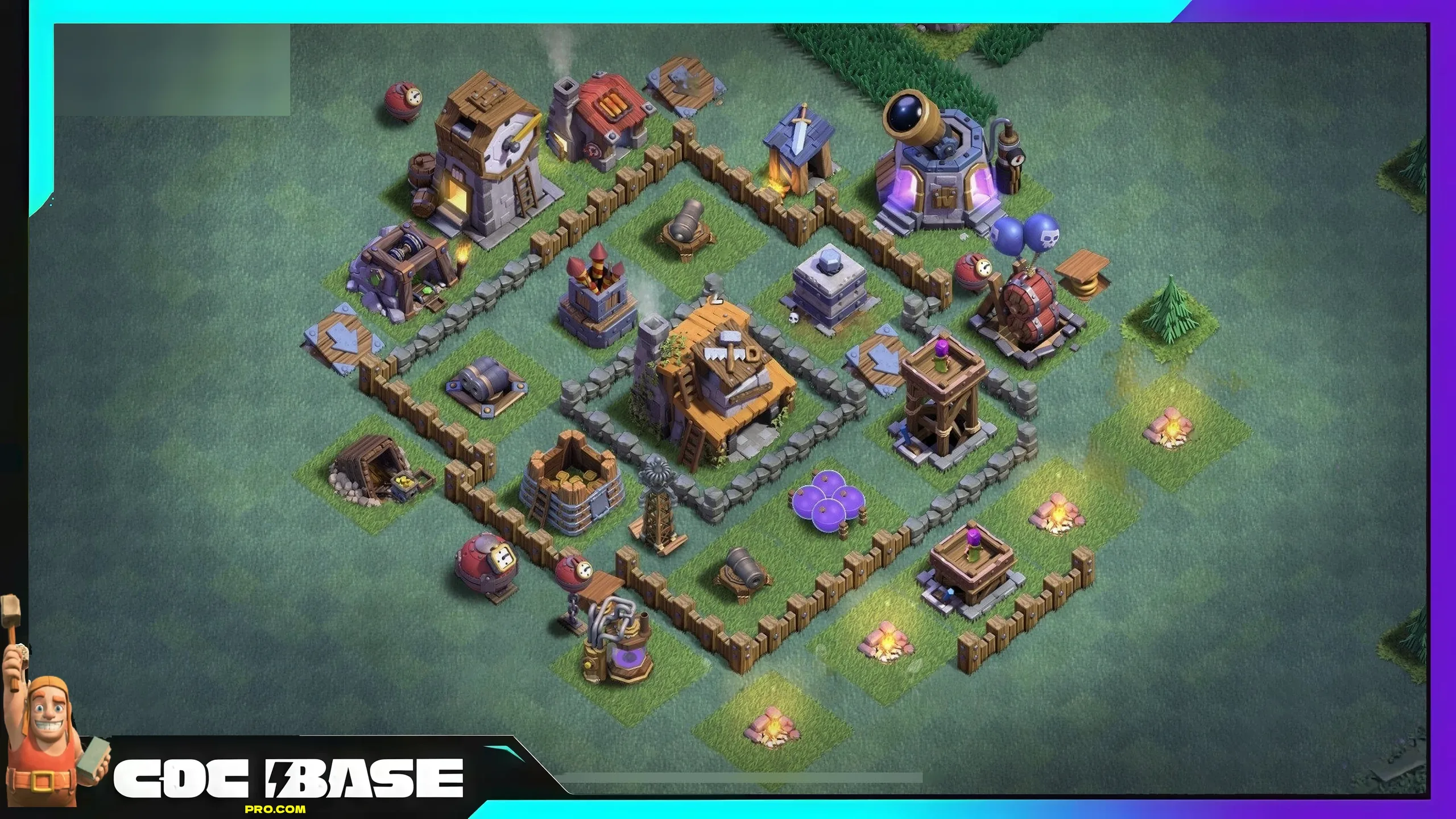 BH4 Builder Hall Base 2026 Anti Funnel Defense #821