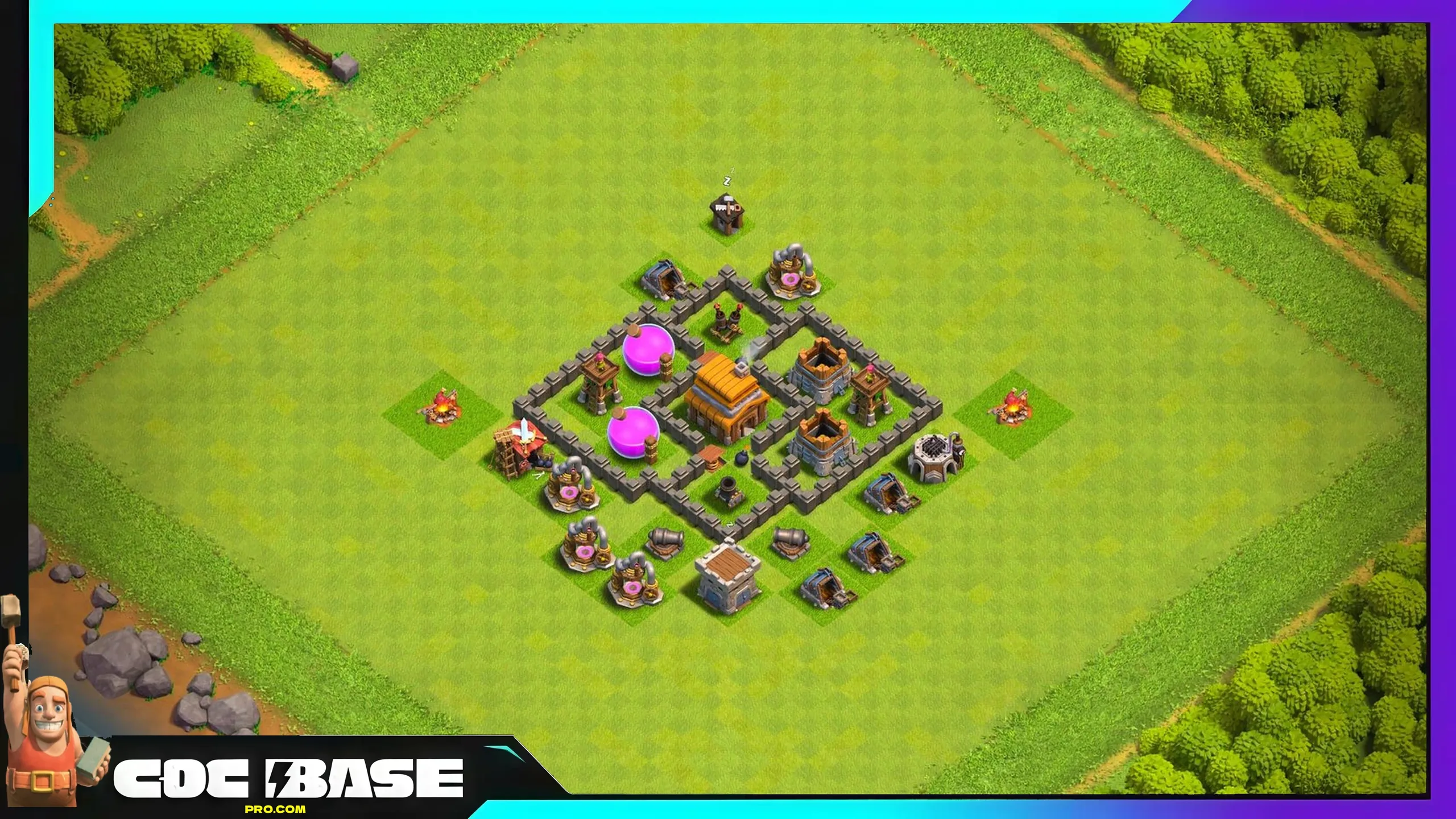 TH4 Farming Base With Copy Link 2026 Loot Defense Layout #04