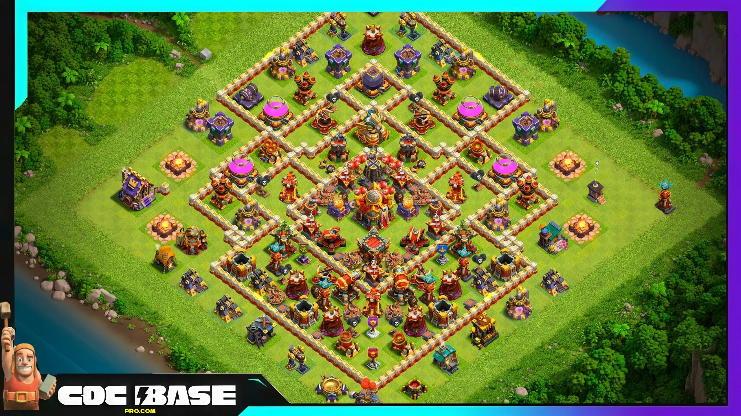 TH16 Hybrid Layout 2026 Defense and Resource Protection #14