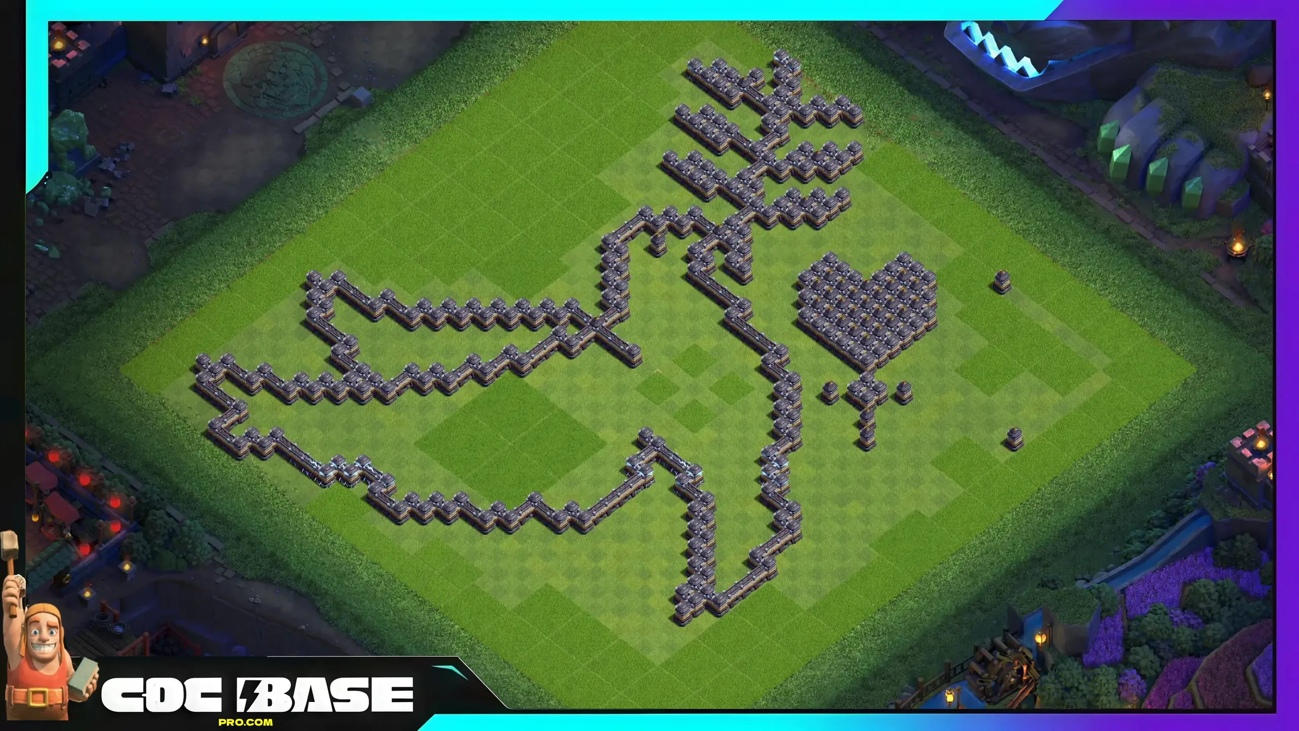 New TH18 Troll Defense Base 2026 Easy Copy #18