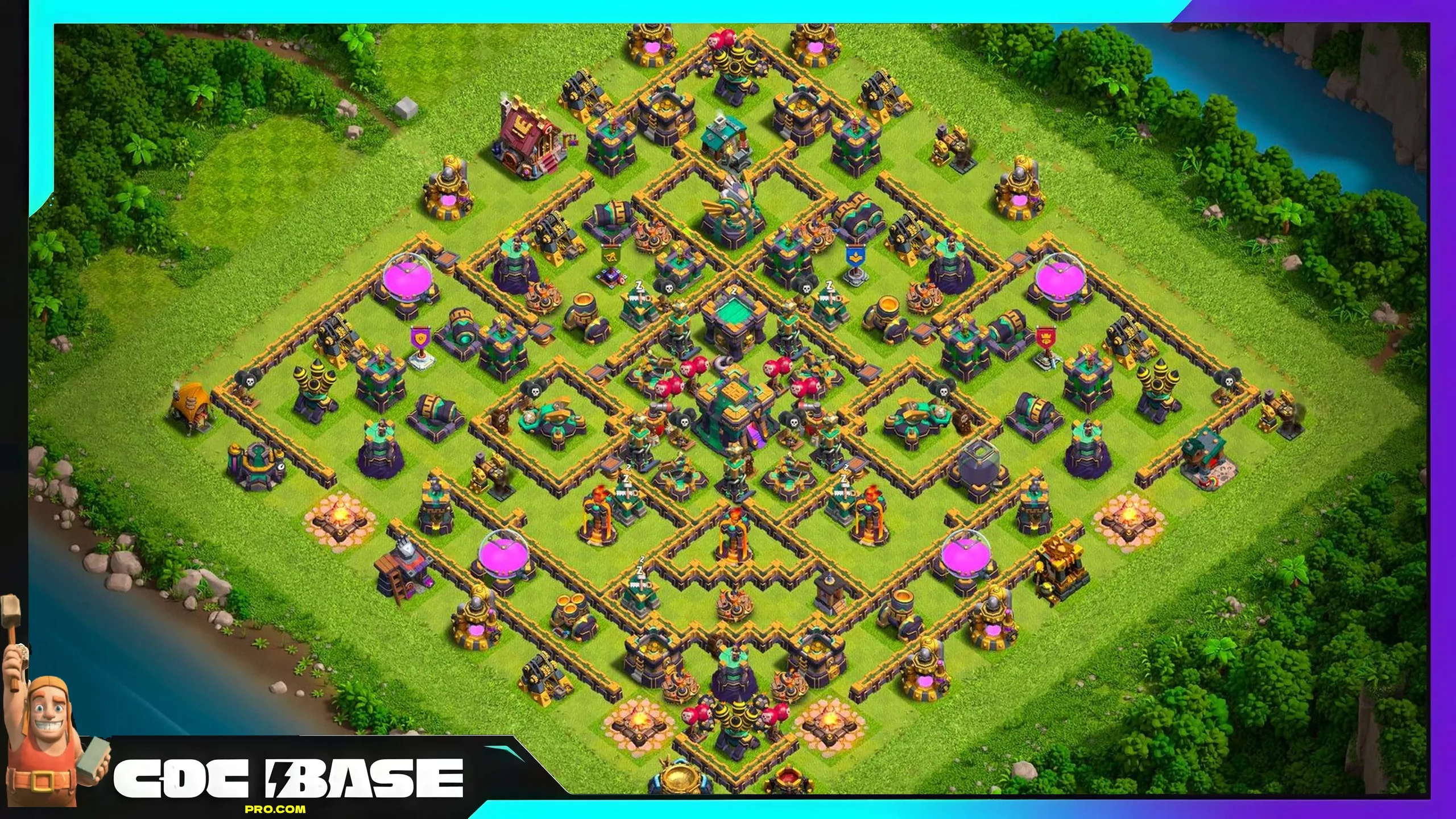 TH14 Hybrid Layout 2026 Defense and Resource Protection #05