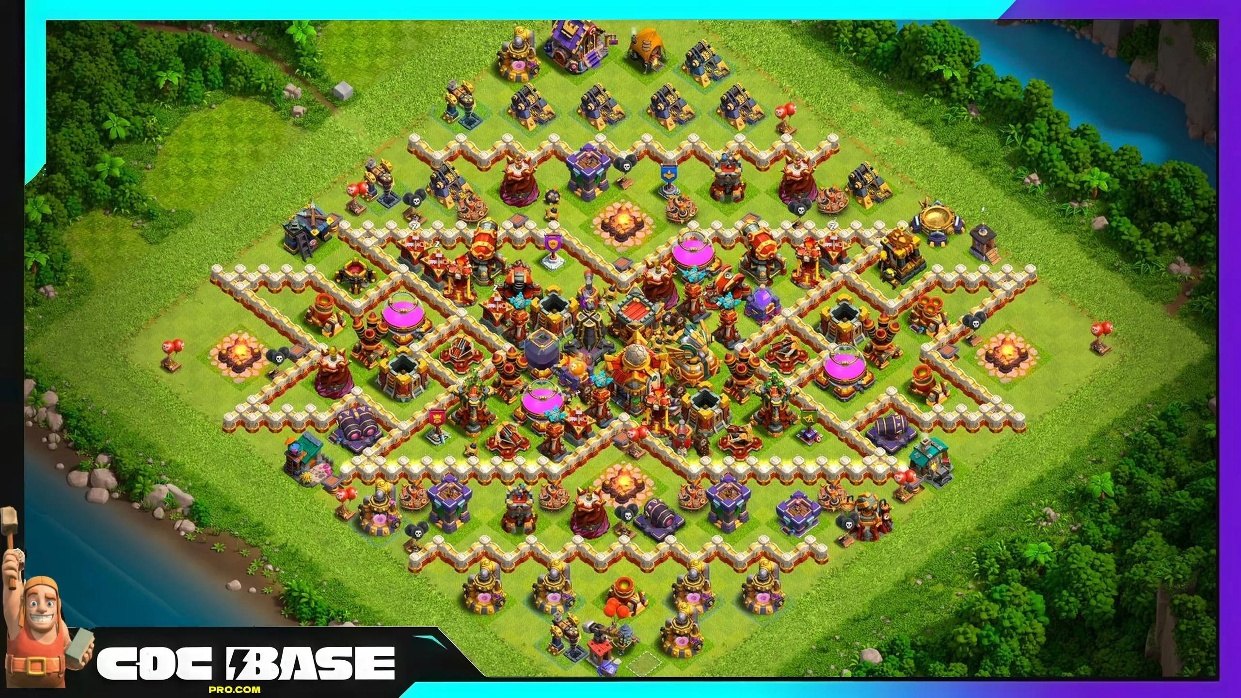 Updated TH16 Loot Defense Base Link 2026 Powerful Defense #21