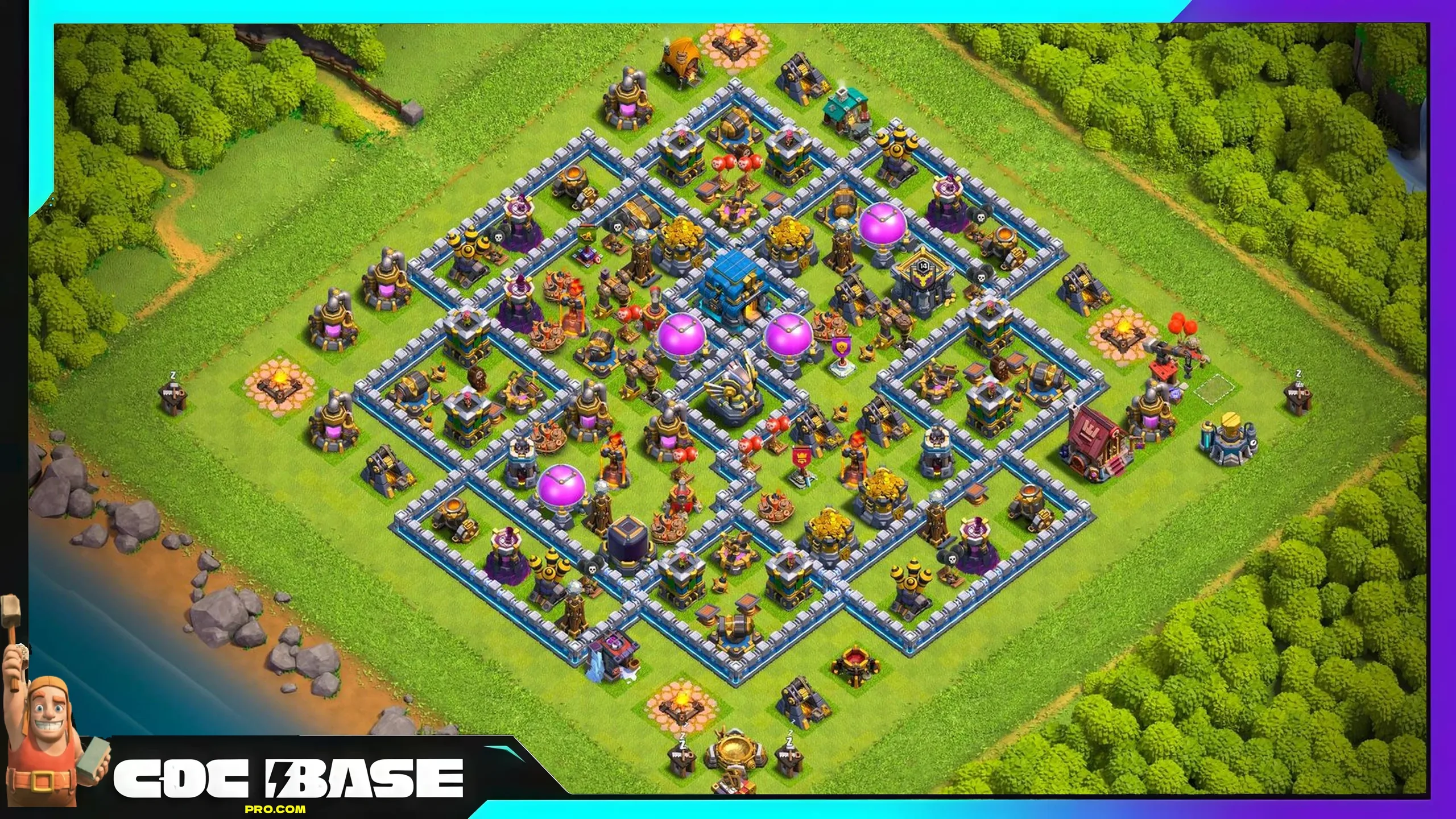 TH12 Hybrid Base Copy Link 2026 Loot and Trophy Setup #08