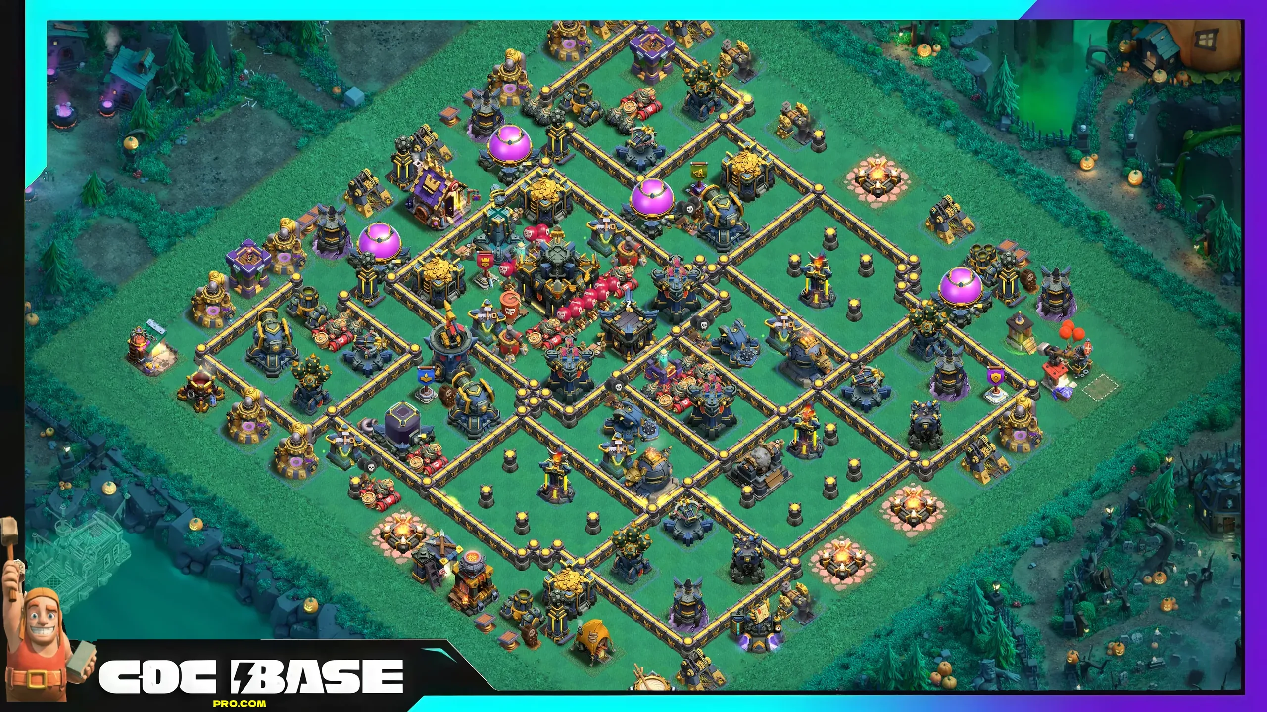 TH17 Hybrid Base Copy Link 2026 Loot and Trophy Setup #01