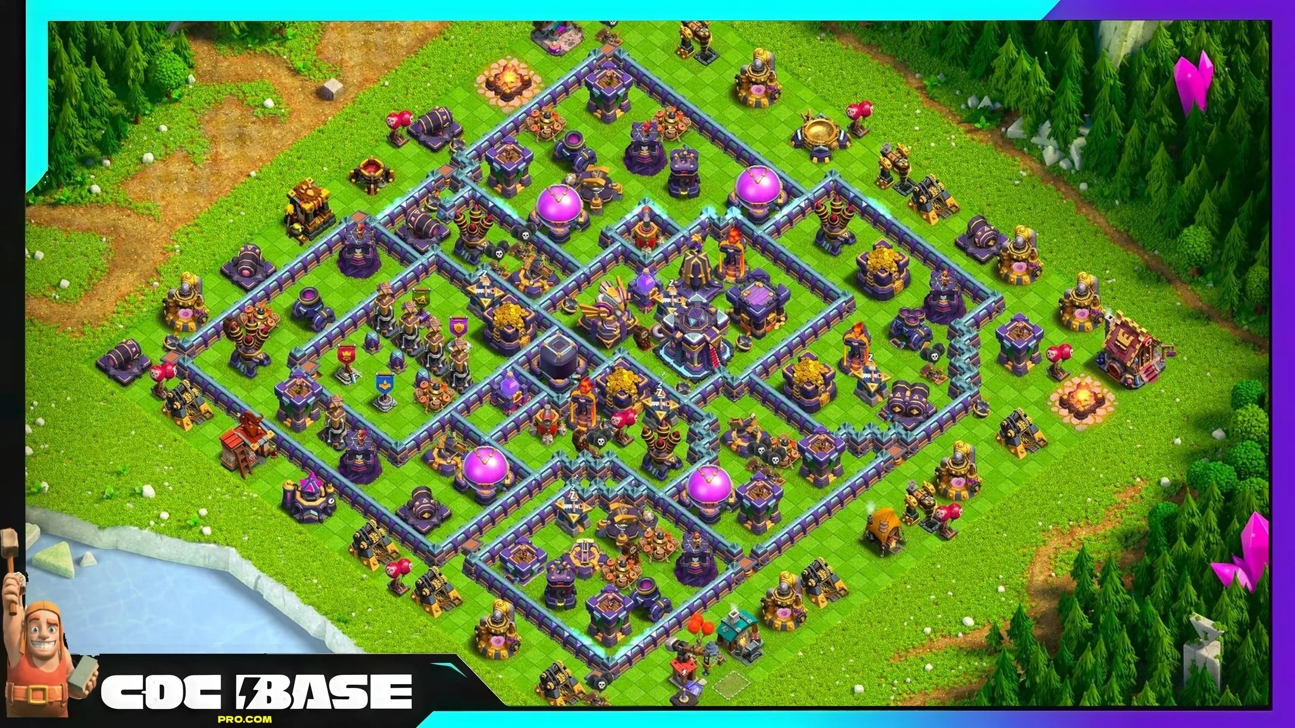 TH15 Hybrid Base Copy Link 2026 Loot and Trophy Setup #19