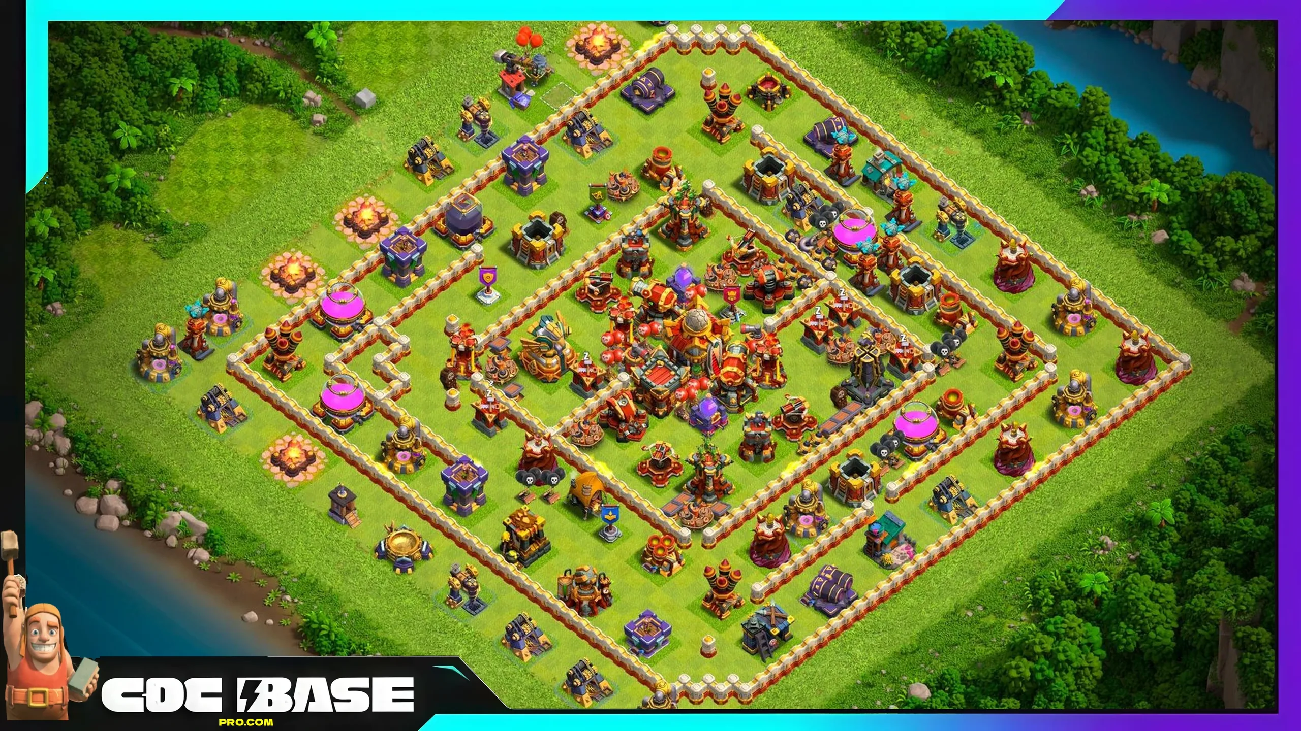 TH16 Hybrid Base Copy Link 2026 Loot and Trophy Setup #07