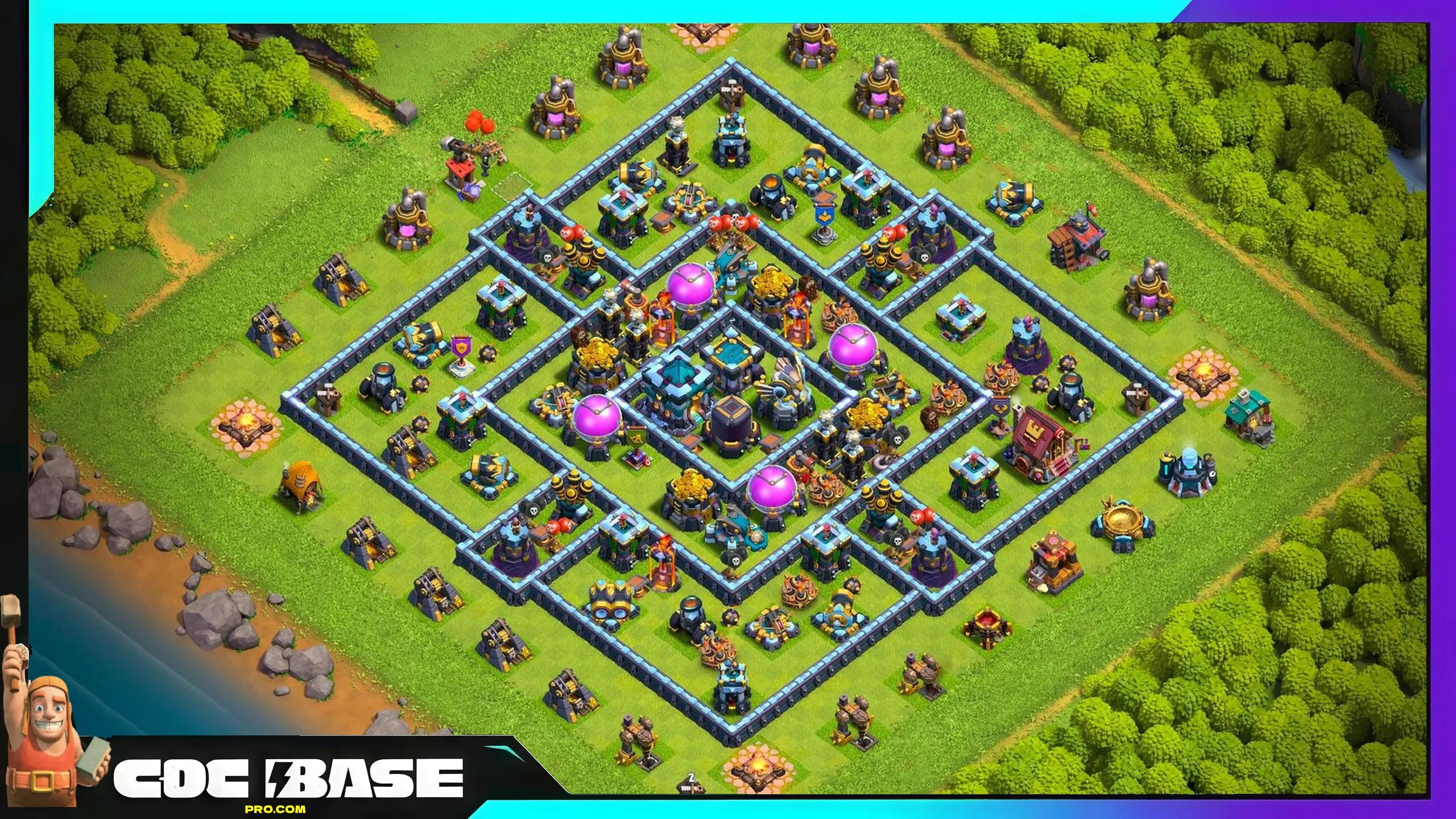 Updated TH13 Loot Defense Base Link 2026 Resource Safe Setup #33