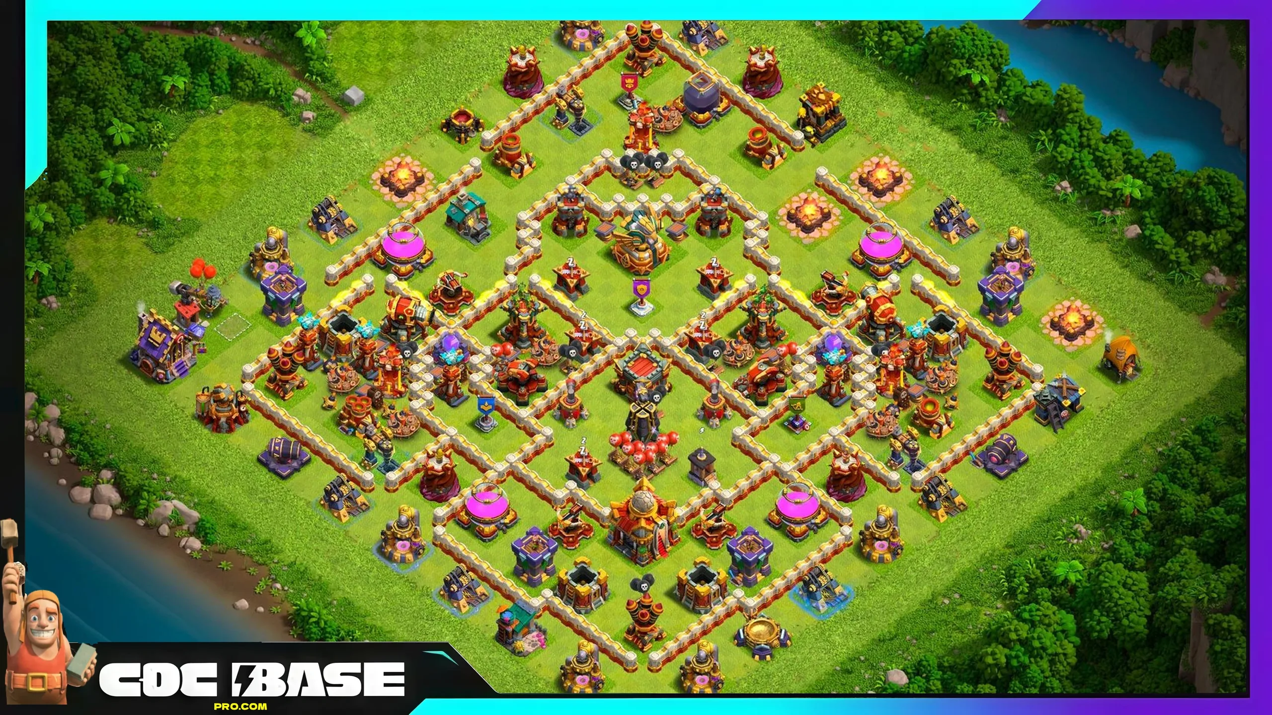 Competitive TH16 Hybrid Base Link 2026 Balanced Defense #02