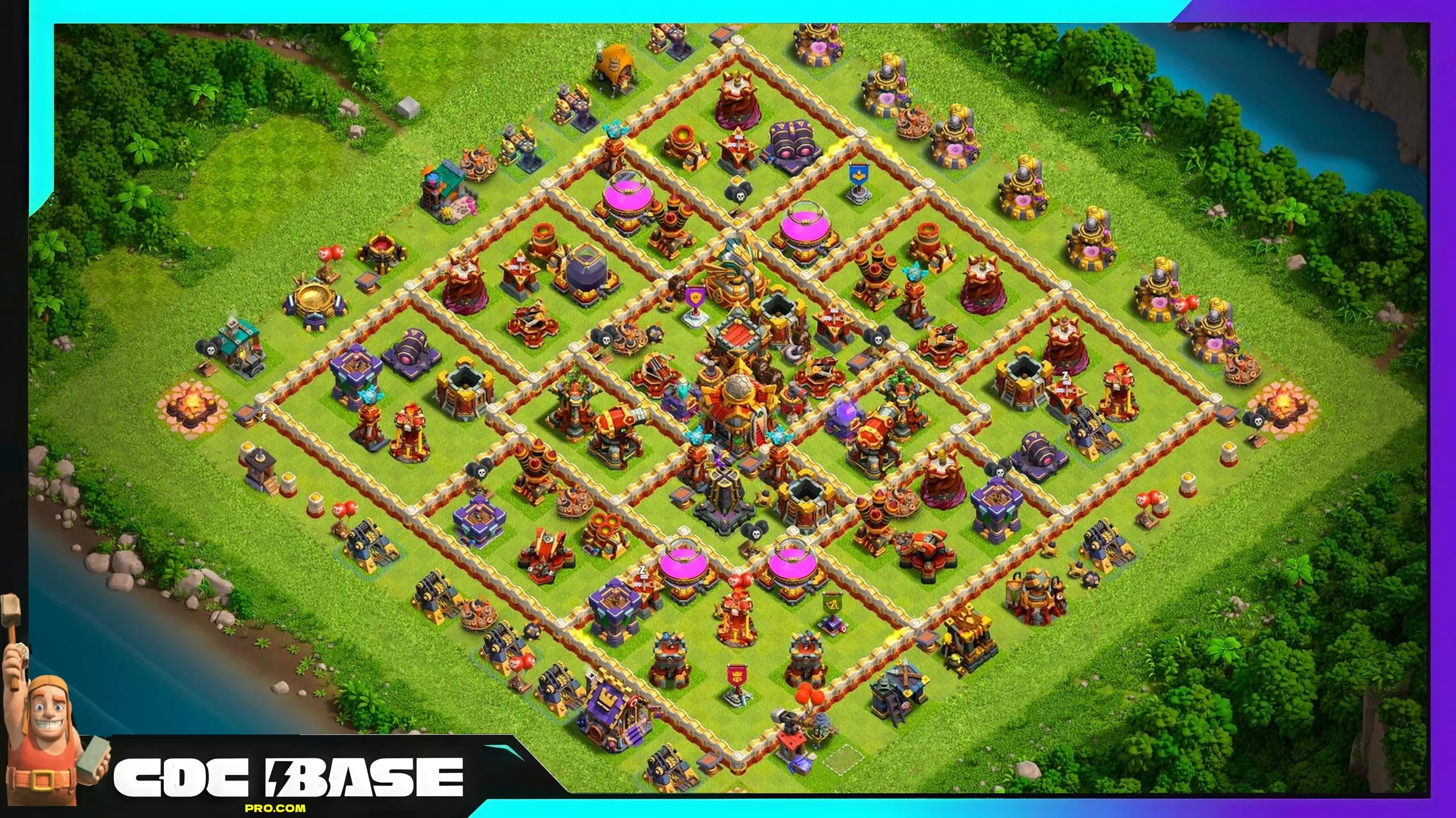 Recommended TH16 Farming Base Link 2026 Resource Protected Layout #18