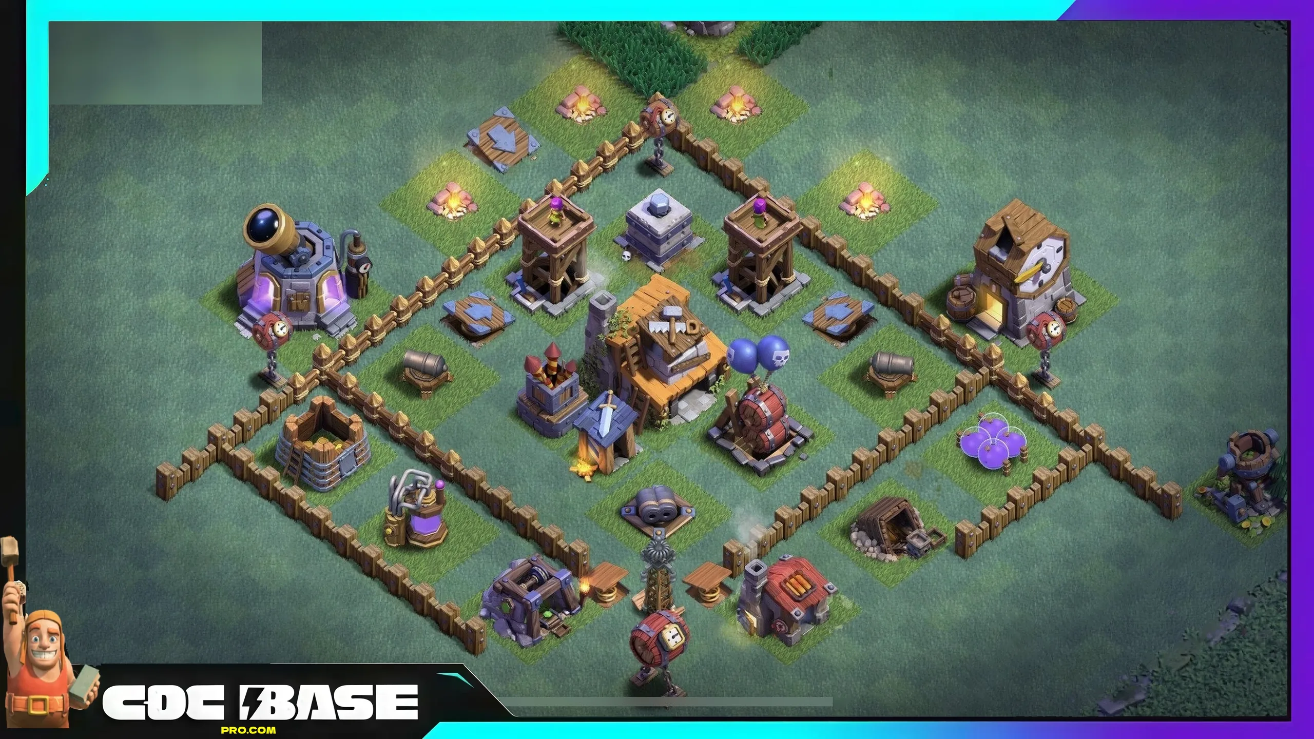 High Defense BH4 Builder Base Link 2026 Modern Defensive Build #401