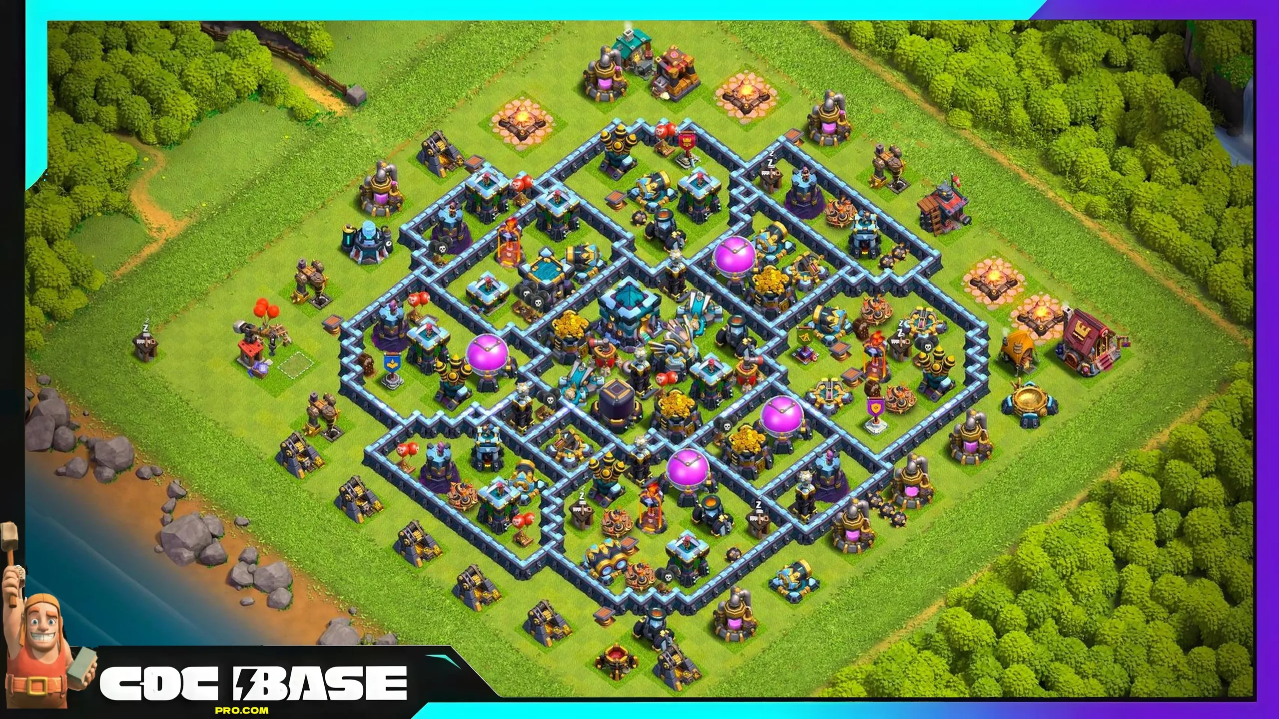 Legendary TH13 Hybrid Base Link 2026 Balanced Defense #04