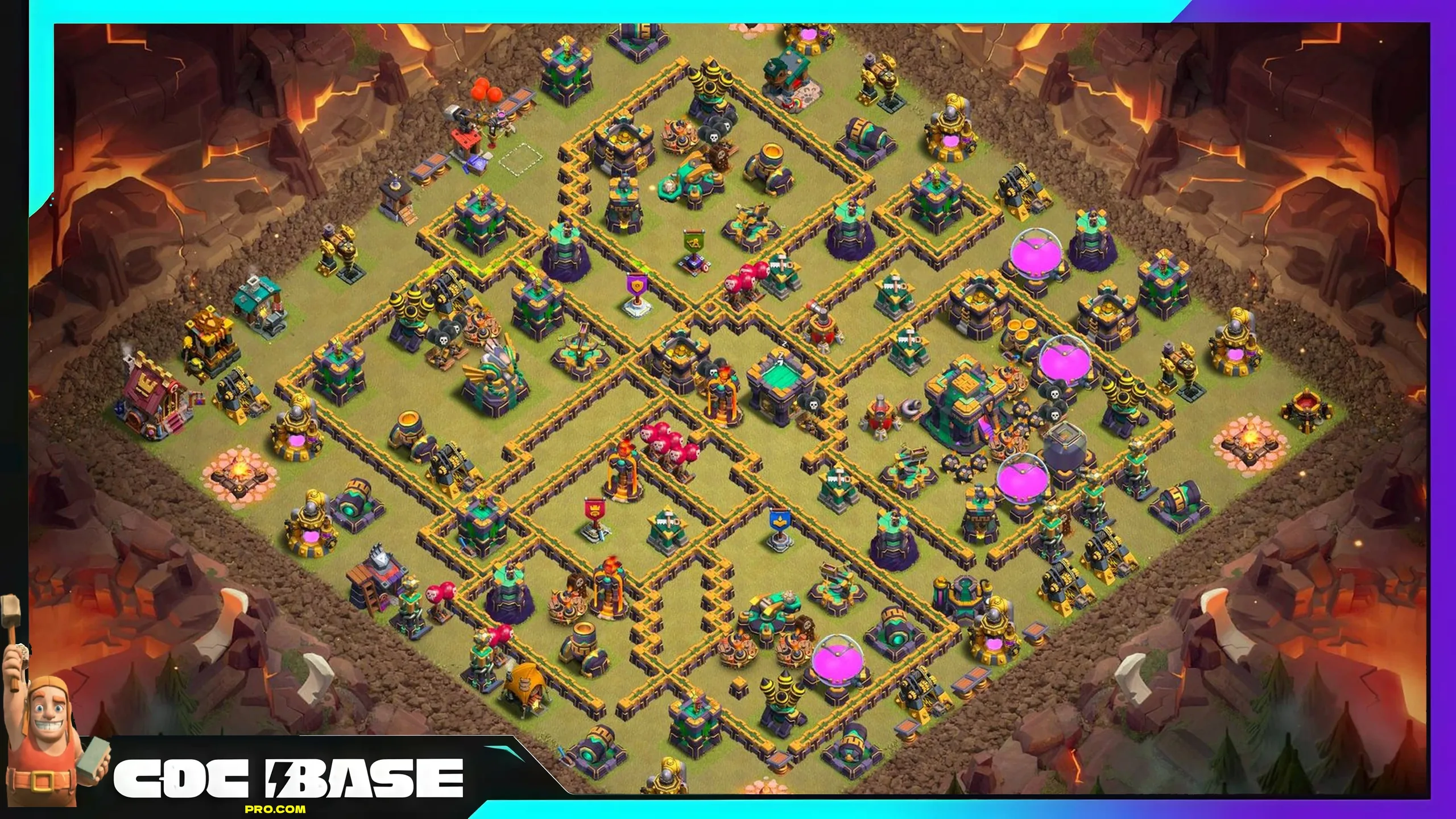 Best TH14 War Base Link 2026 Strong Defense #01