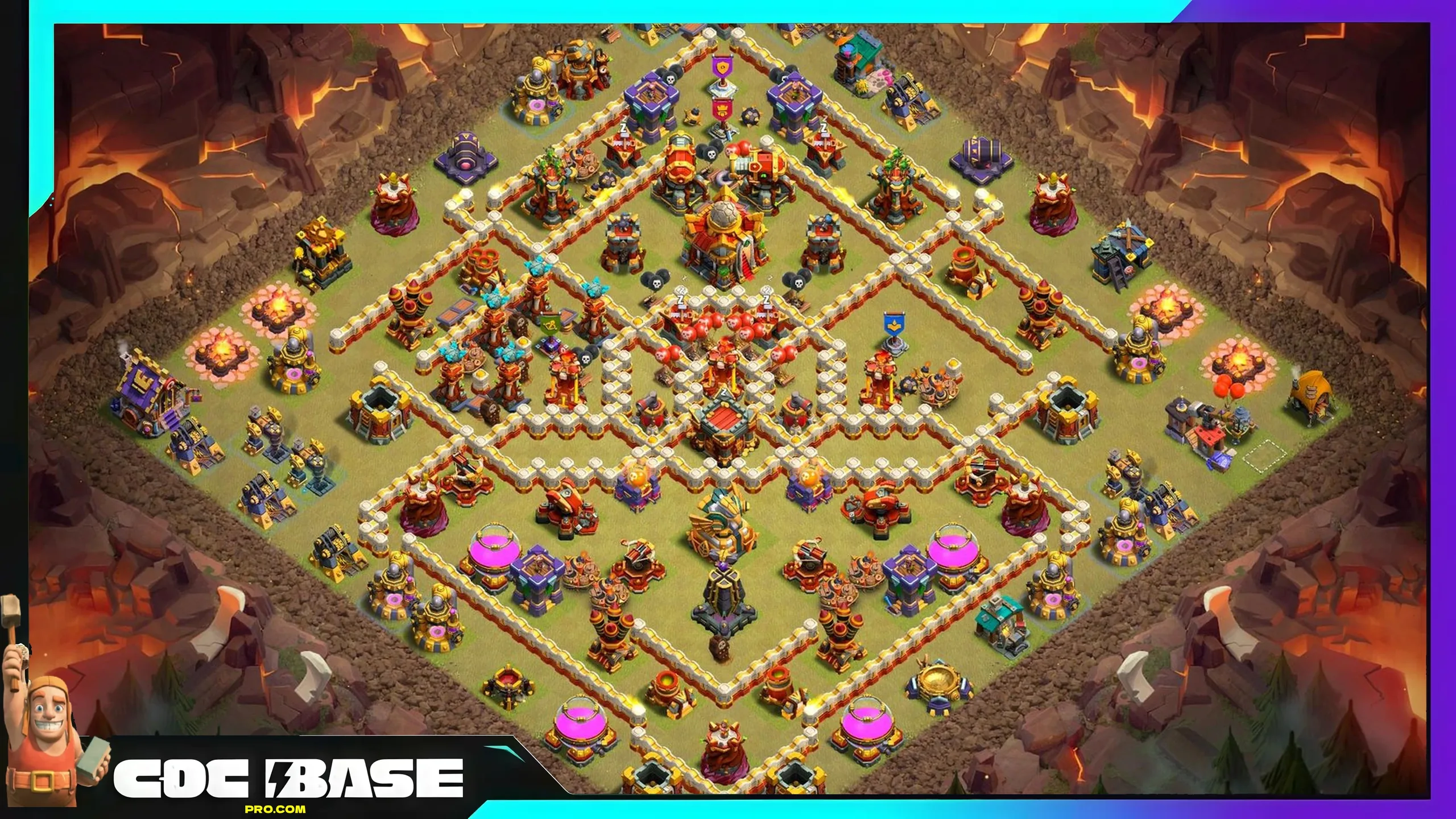 TH16 Clan War League Base Link 2026 Anti 3 Star Setup #01
