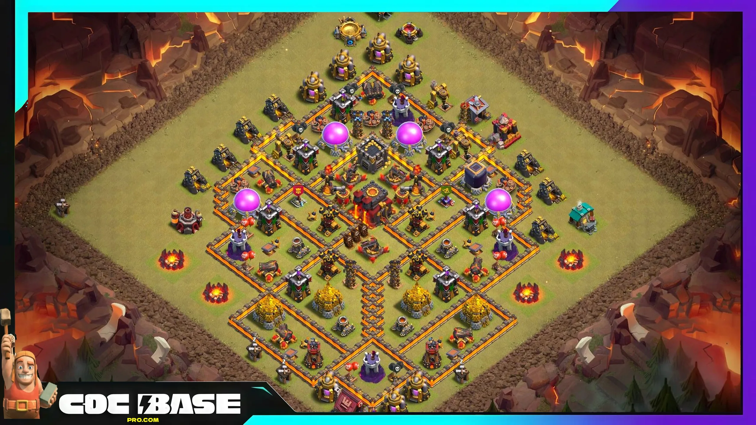 TH10 War League Defense Base Link 2026 High Performance #09