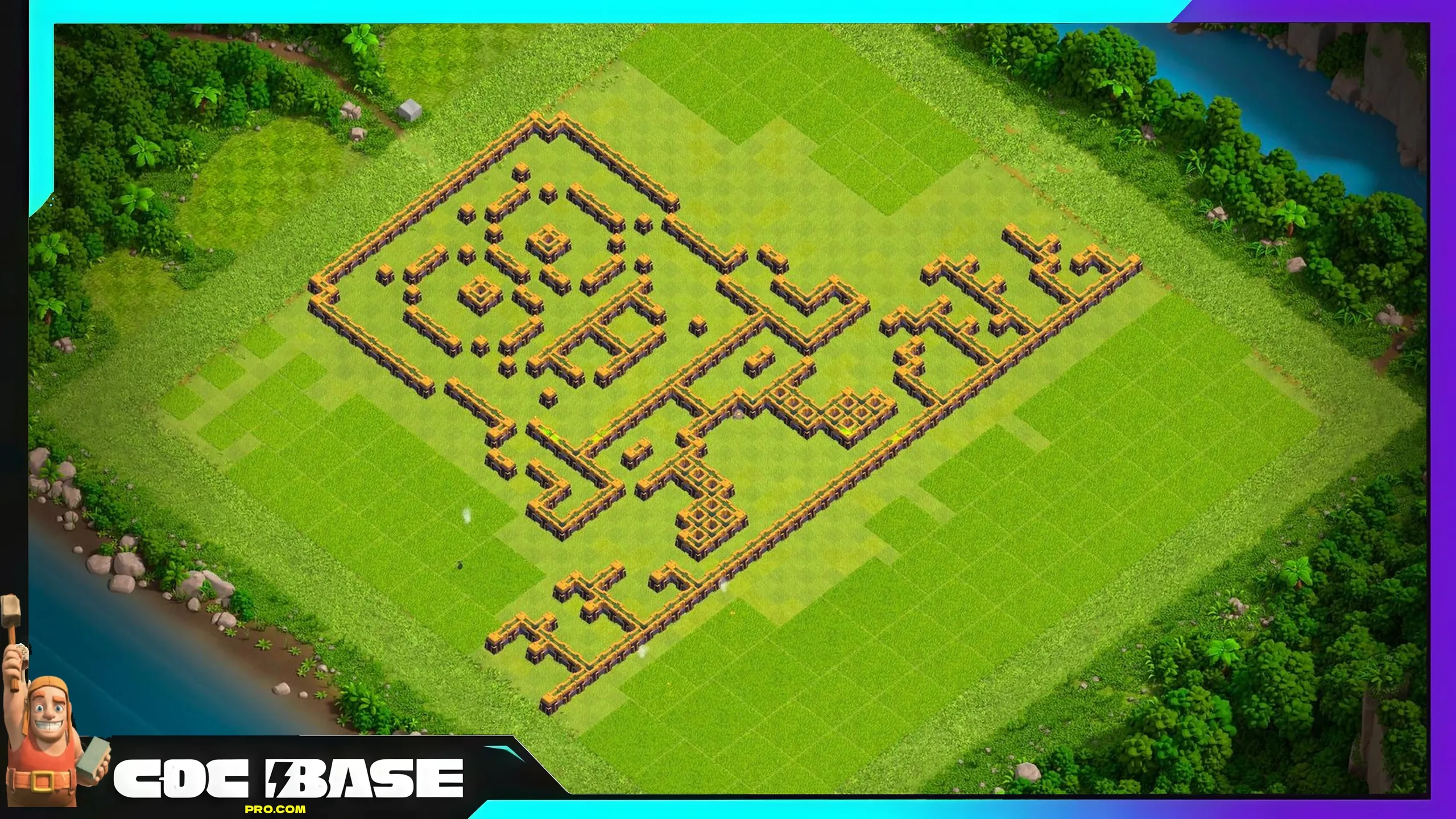 High Defense TH14 Troll Base Link 2026 Fun Layout #09