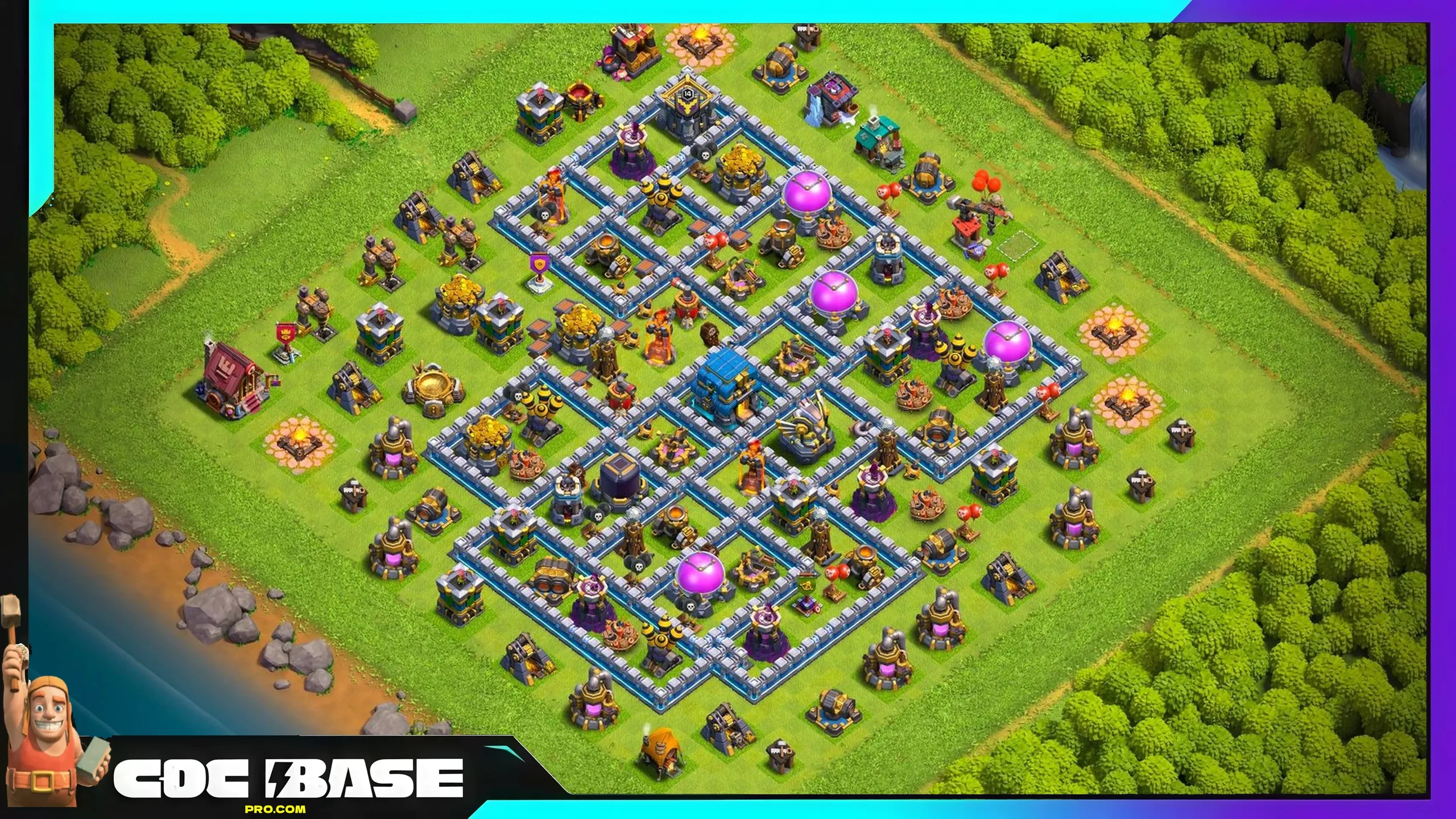 TH12 Hybrid Base Copy Link 2026 Loot and Trophy Setup #06