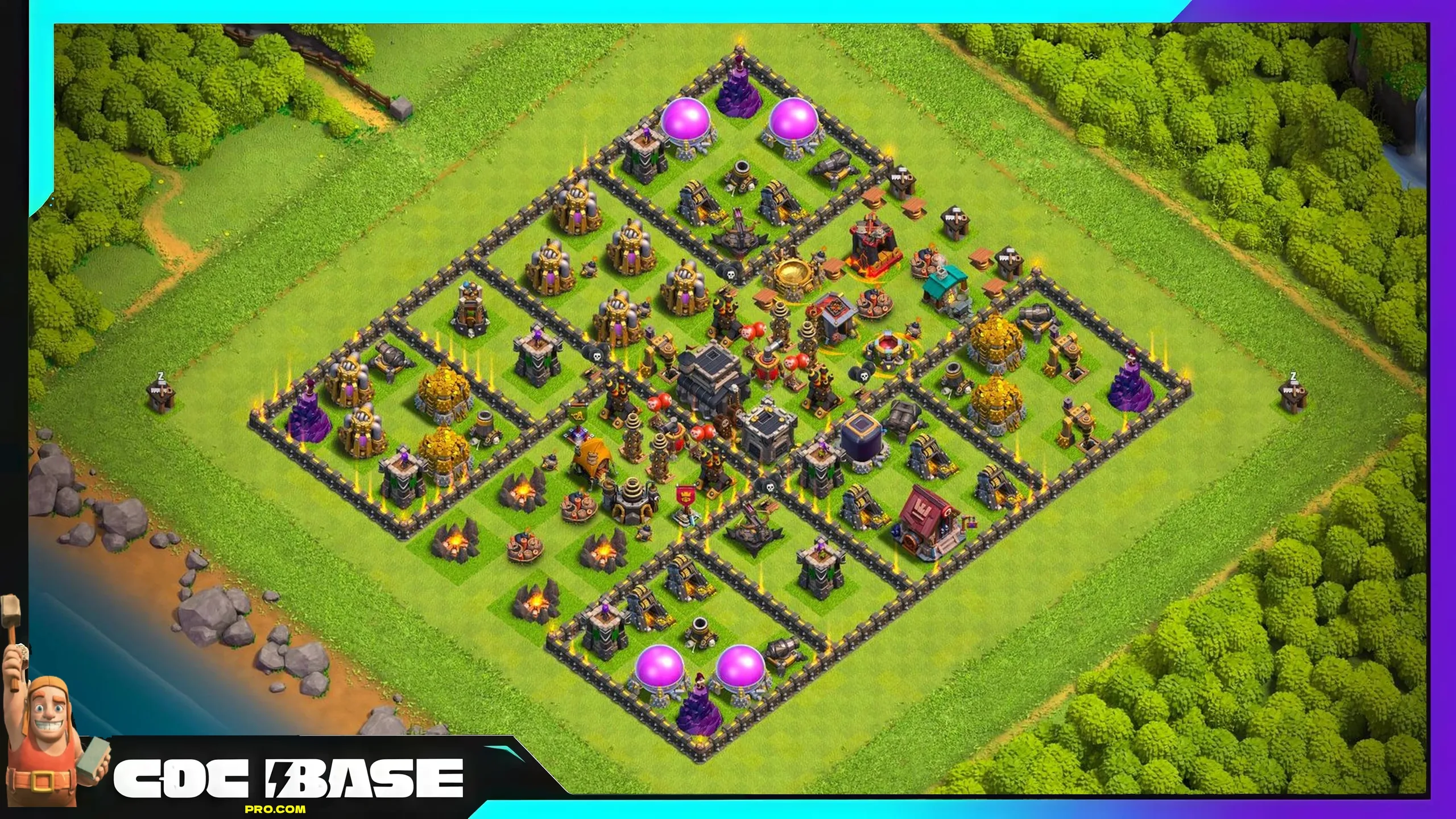 TH9 Hybrid Layout 2026 Defense and Resource Protection #01