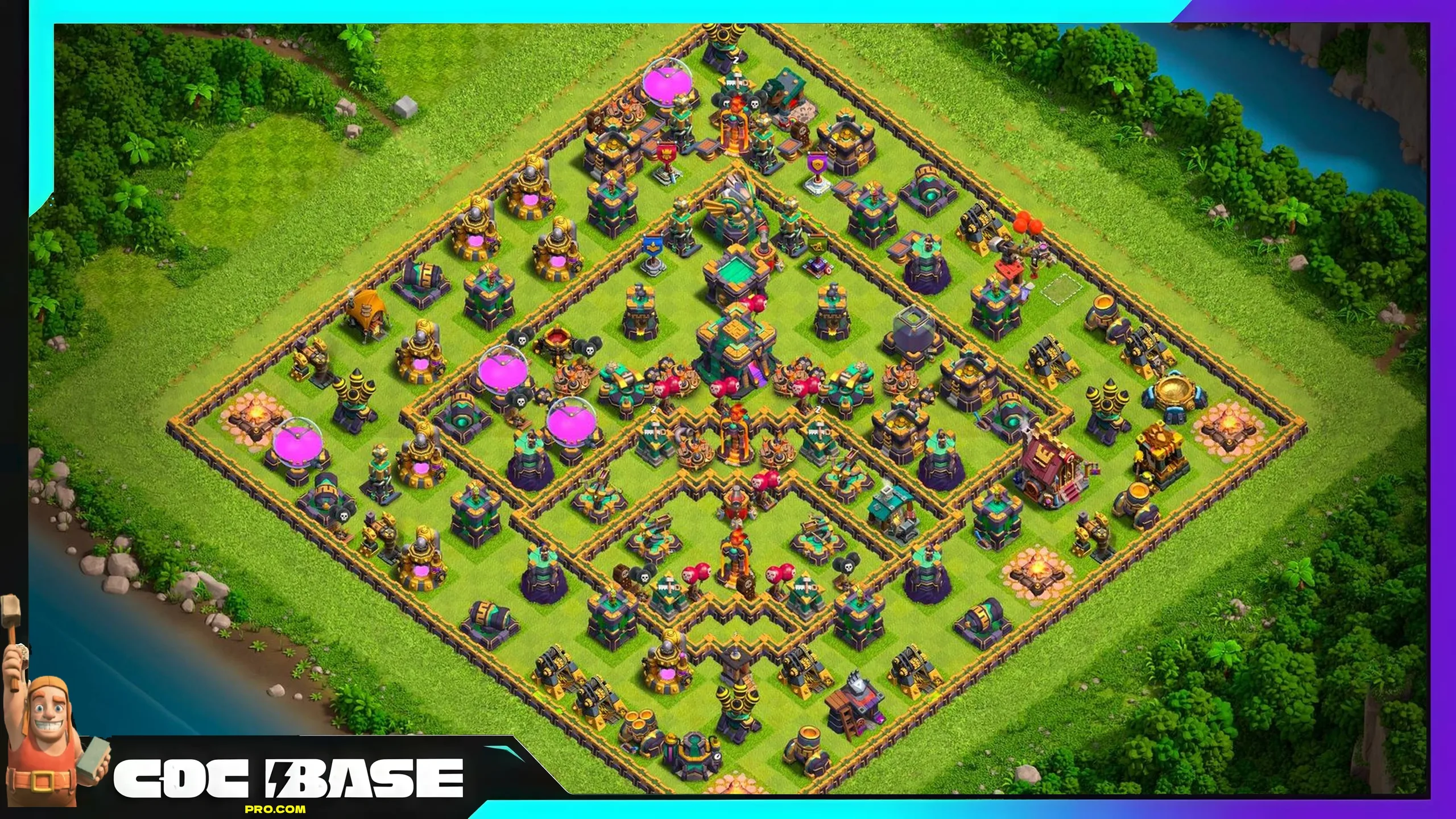 Updated TH14 Loot Defense Base Link 2026 Anti Meta Design #16