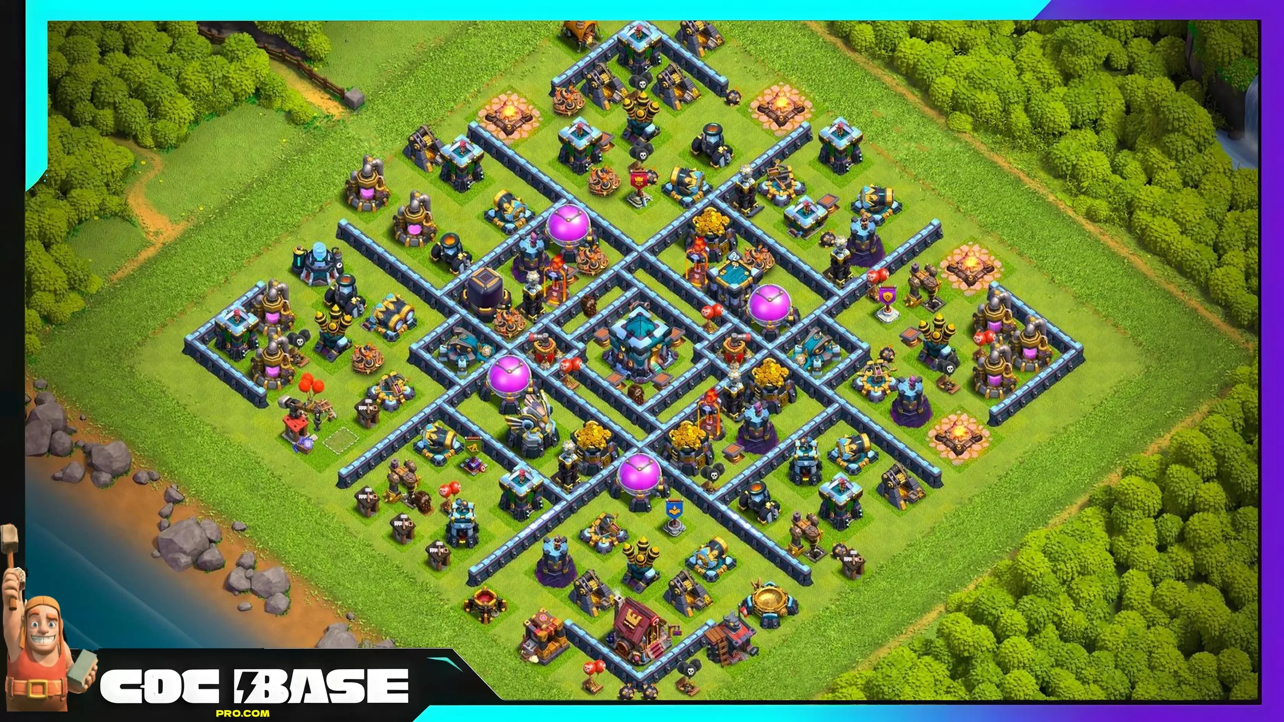 TH13 Hybrid Base Copy Link 2026 Loot and Trophy Setup #13