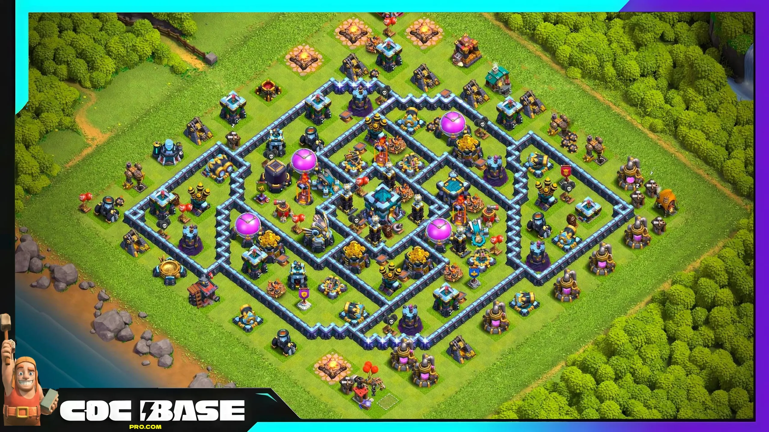 TH13 Hybrid Base Copy Link 2026 Loot and Trophy Setup #05