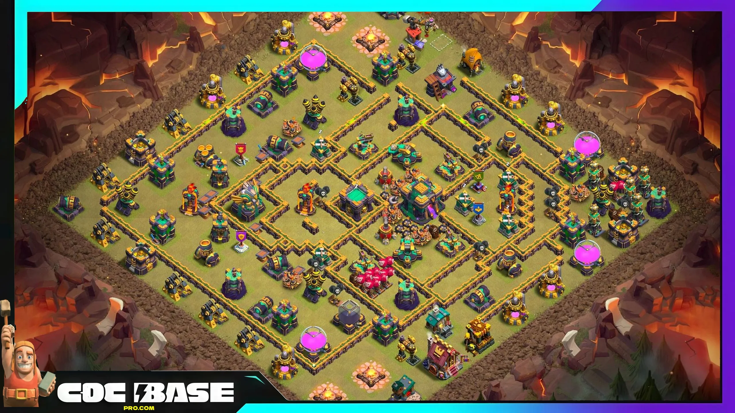 Battle Tested TH14 War Base Link 2026 Anti 3 Star Compact Layout #05