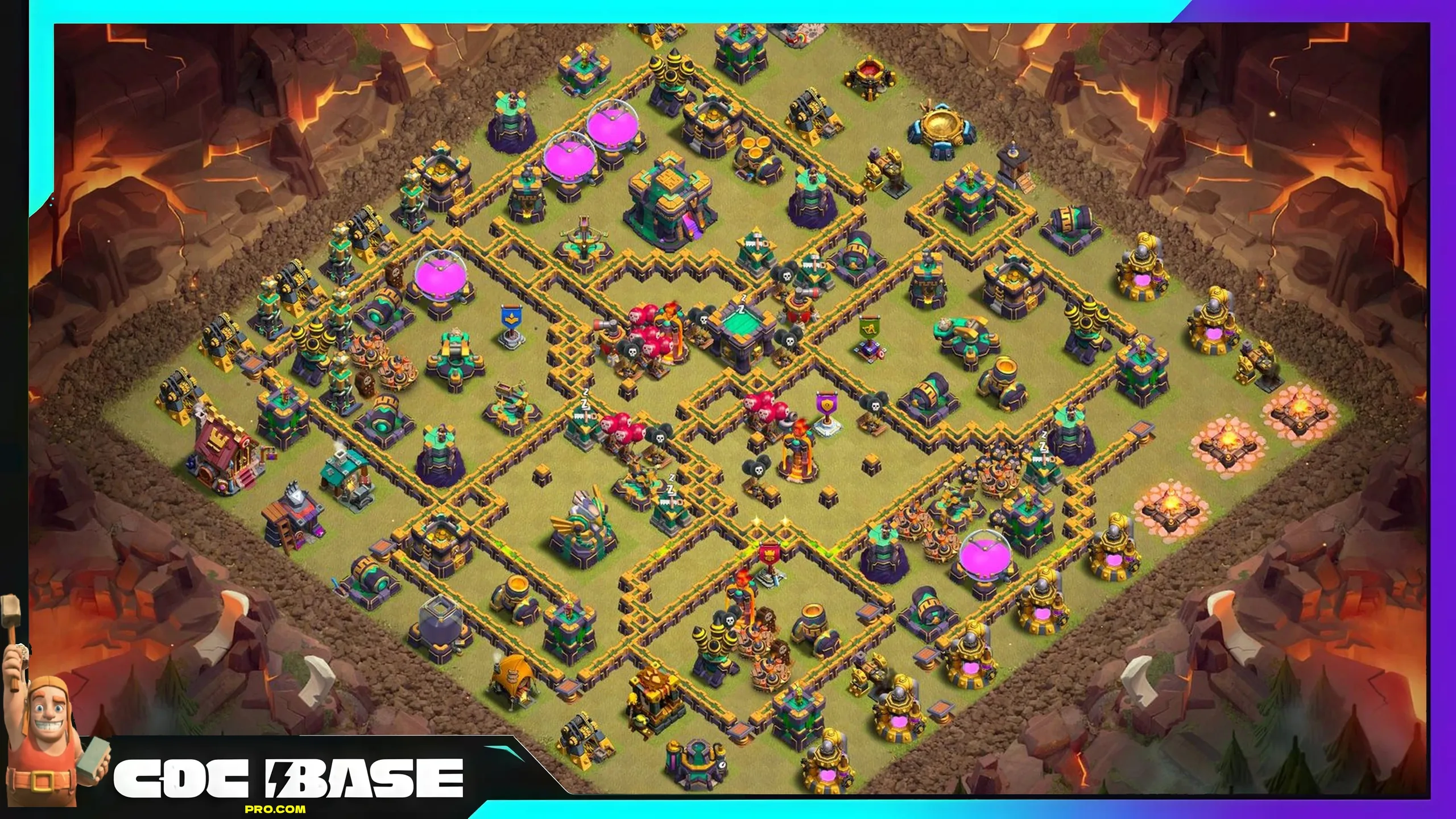 Updated TH14 War Base Link 2026 Anti 3 Star Compact Layout #16