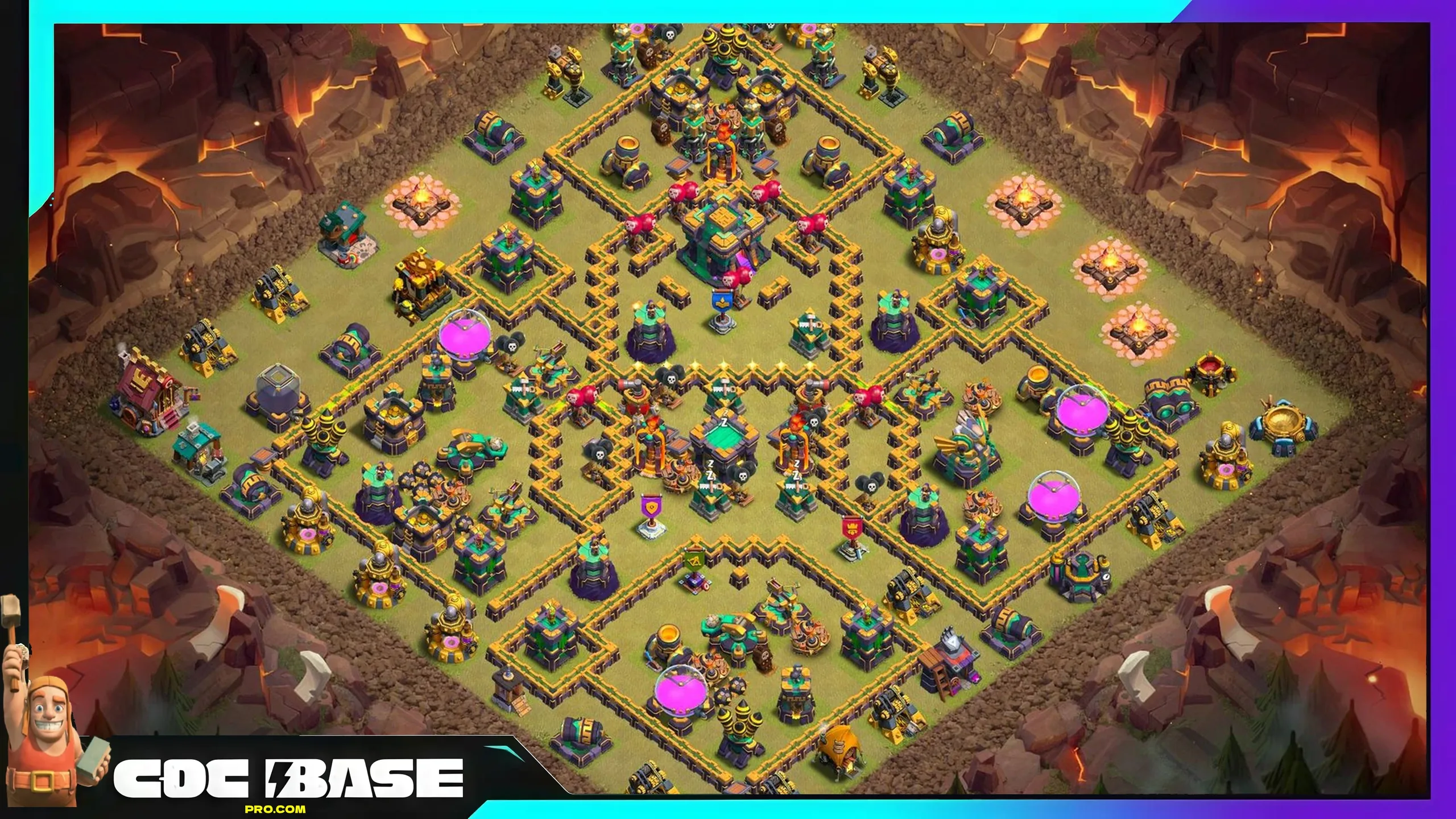 TH14 War League Defense Base Link 2026 Unpredictable Traps #21