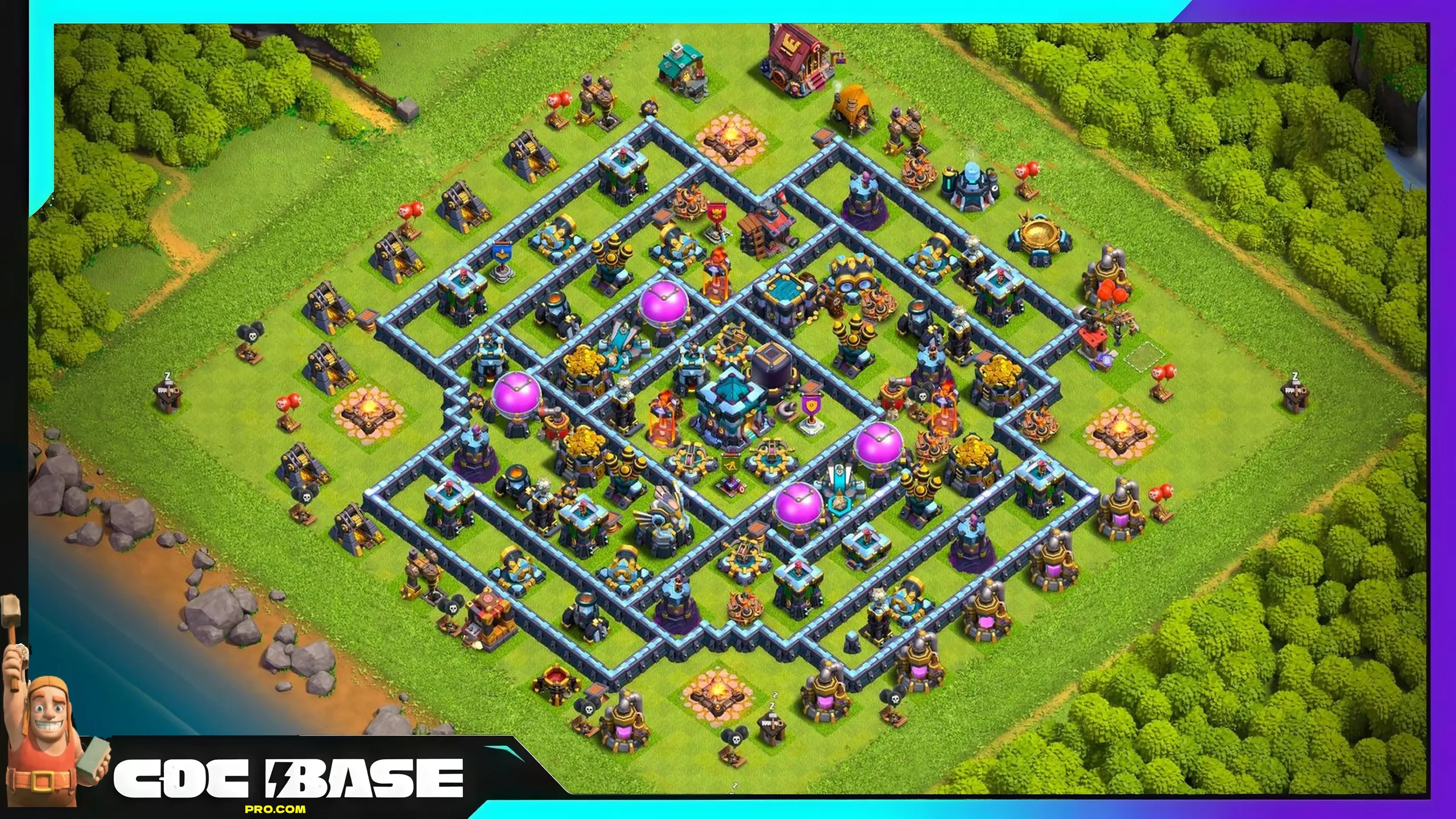 TH13 Hybrid Base Copy Link 2026 Loot and Trophy Setup #03