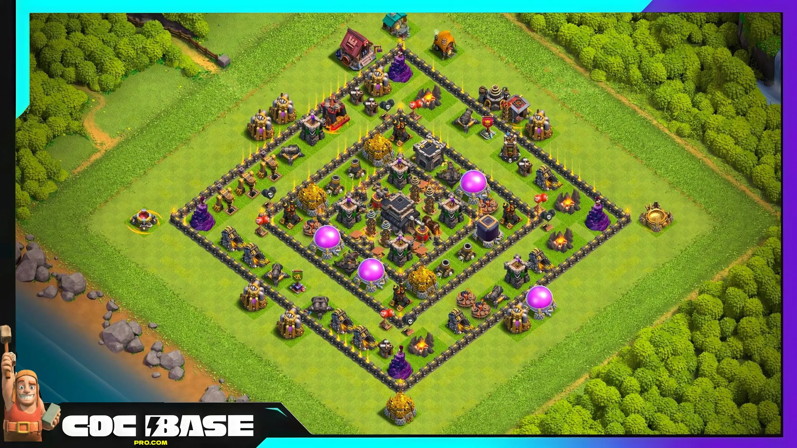 Dominating TH9 Hybrid Base Link 2026 Balanced Defense #04