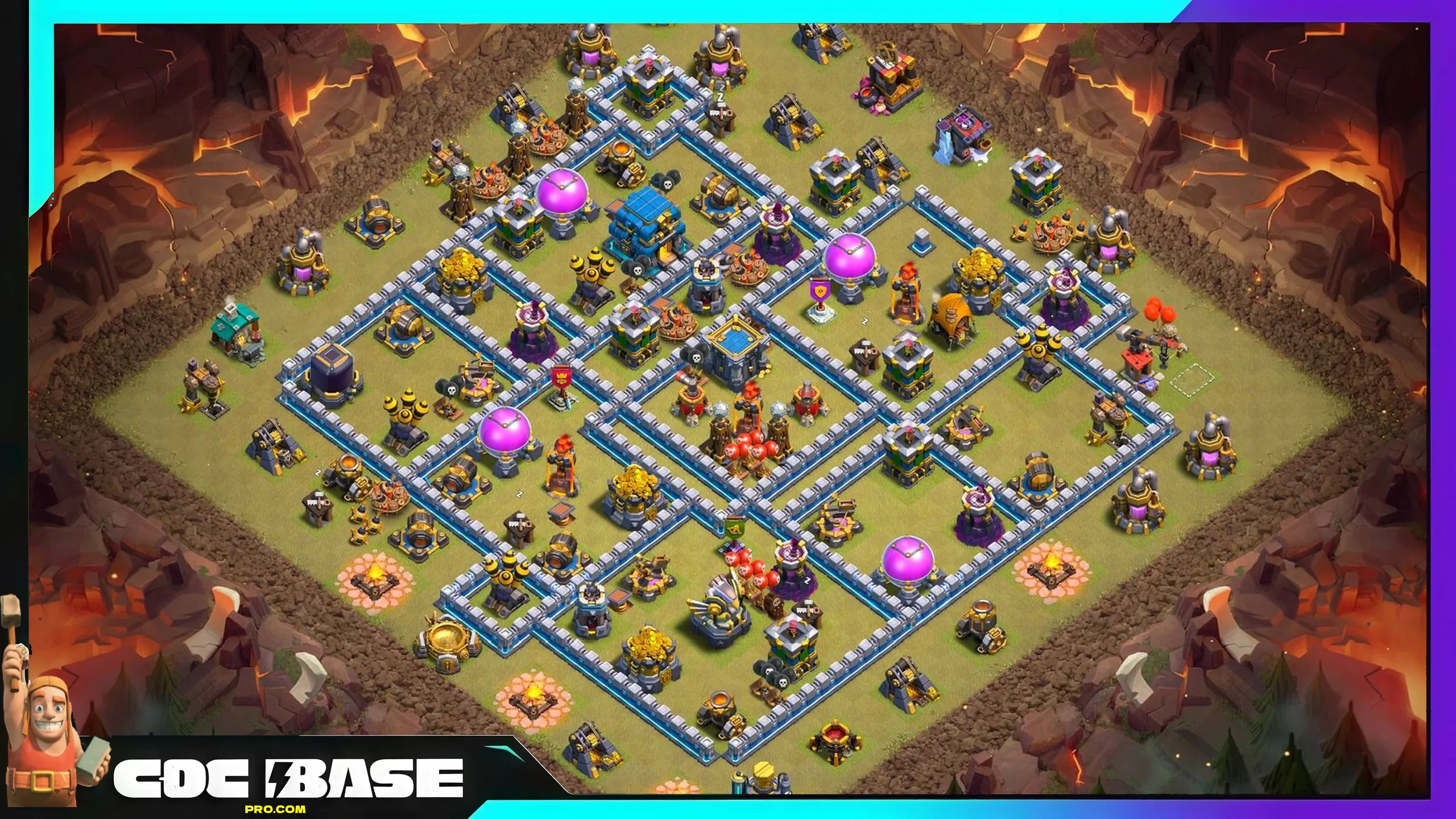 TH12 CWL War Layout 2026 Strong Defensive Design #08