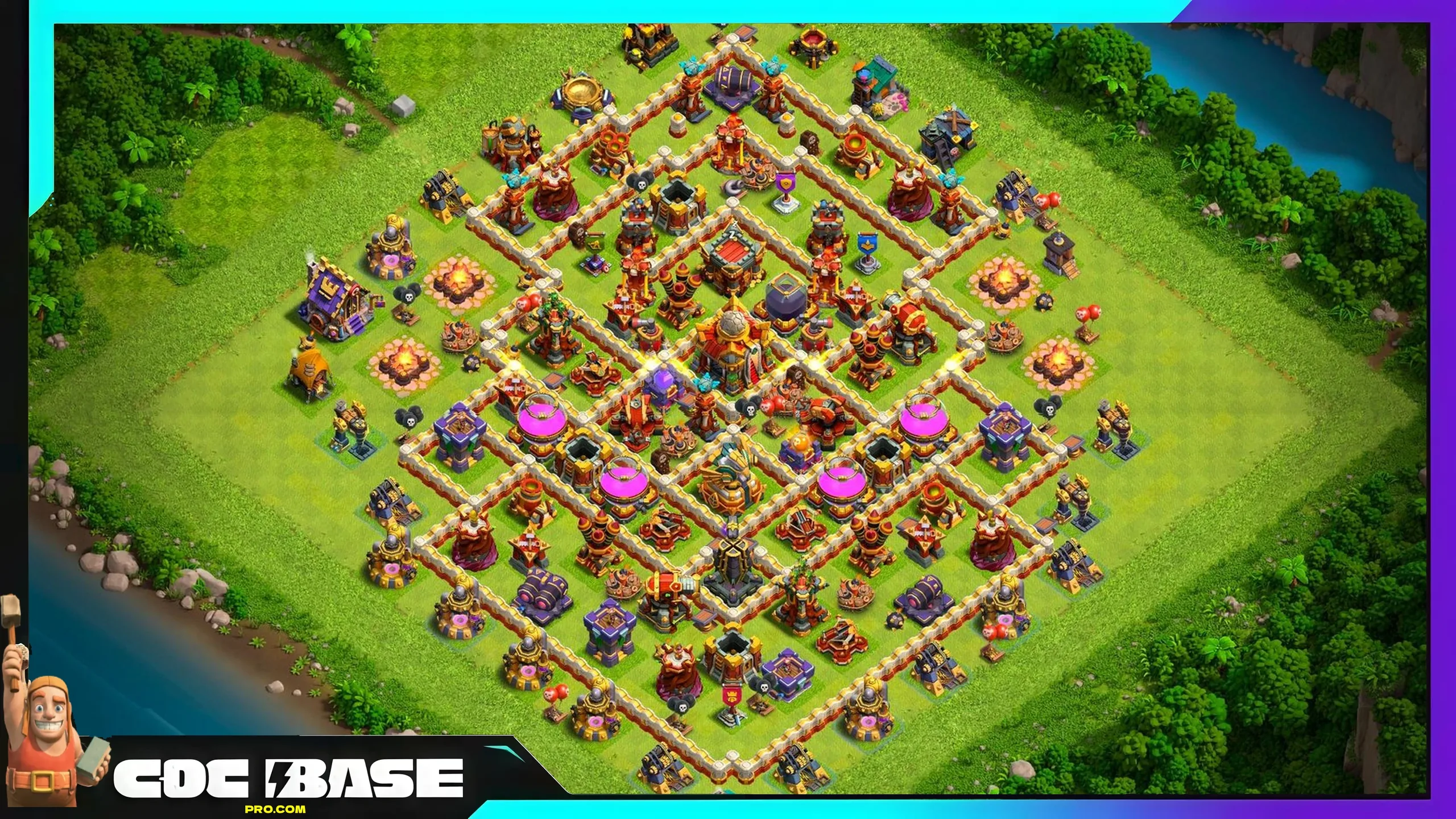 Updated TH16 Loot Defense Base Link 2026 Powerful Ground Control #09