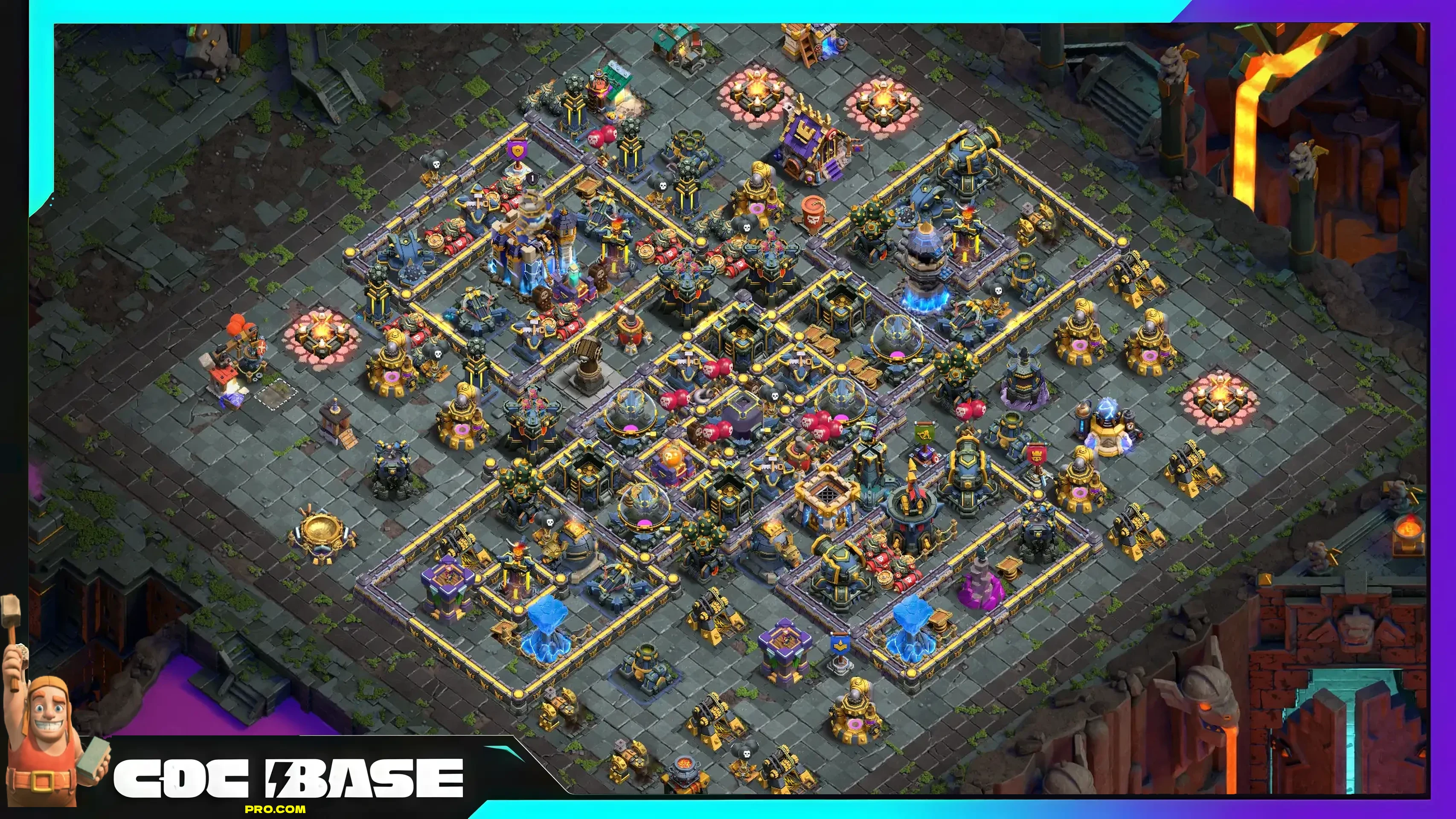 Fresh TH18 Free Farming Base Link 2026 Anti Mass Miner Asymmetric Layout Modern Clash Defense