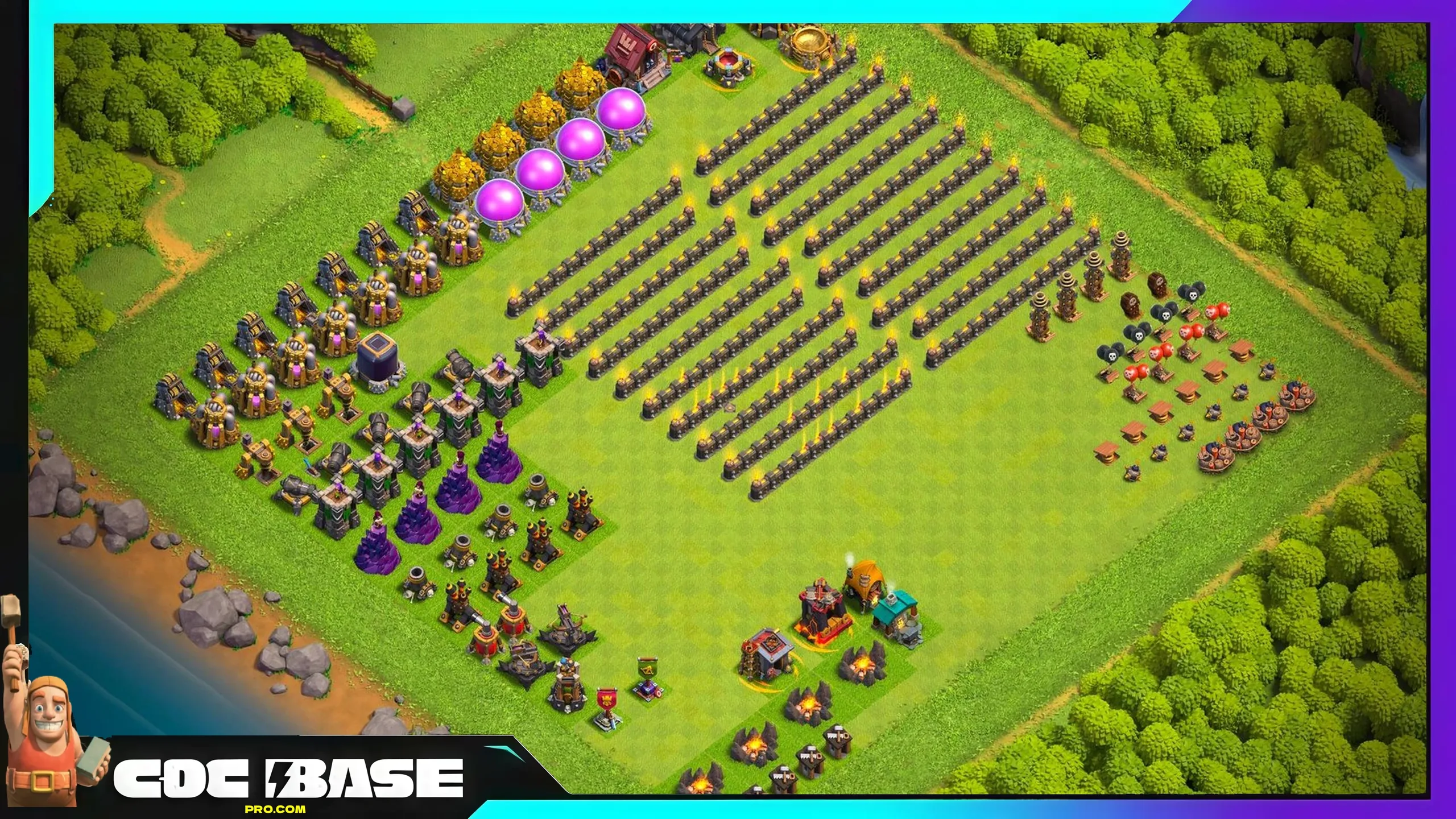 New TH9 Troll Defense Base 2026 Easy Copy #02