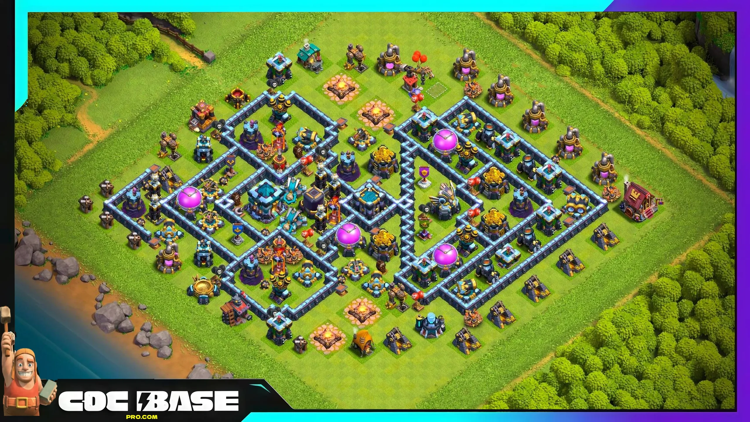 TH13 Hybrid Base Copy Link 2026 Loot and Trophy Setup #06