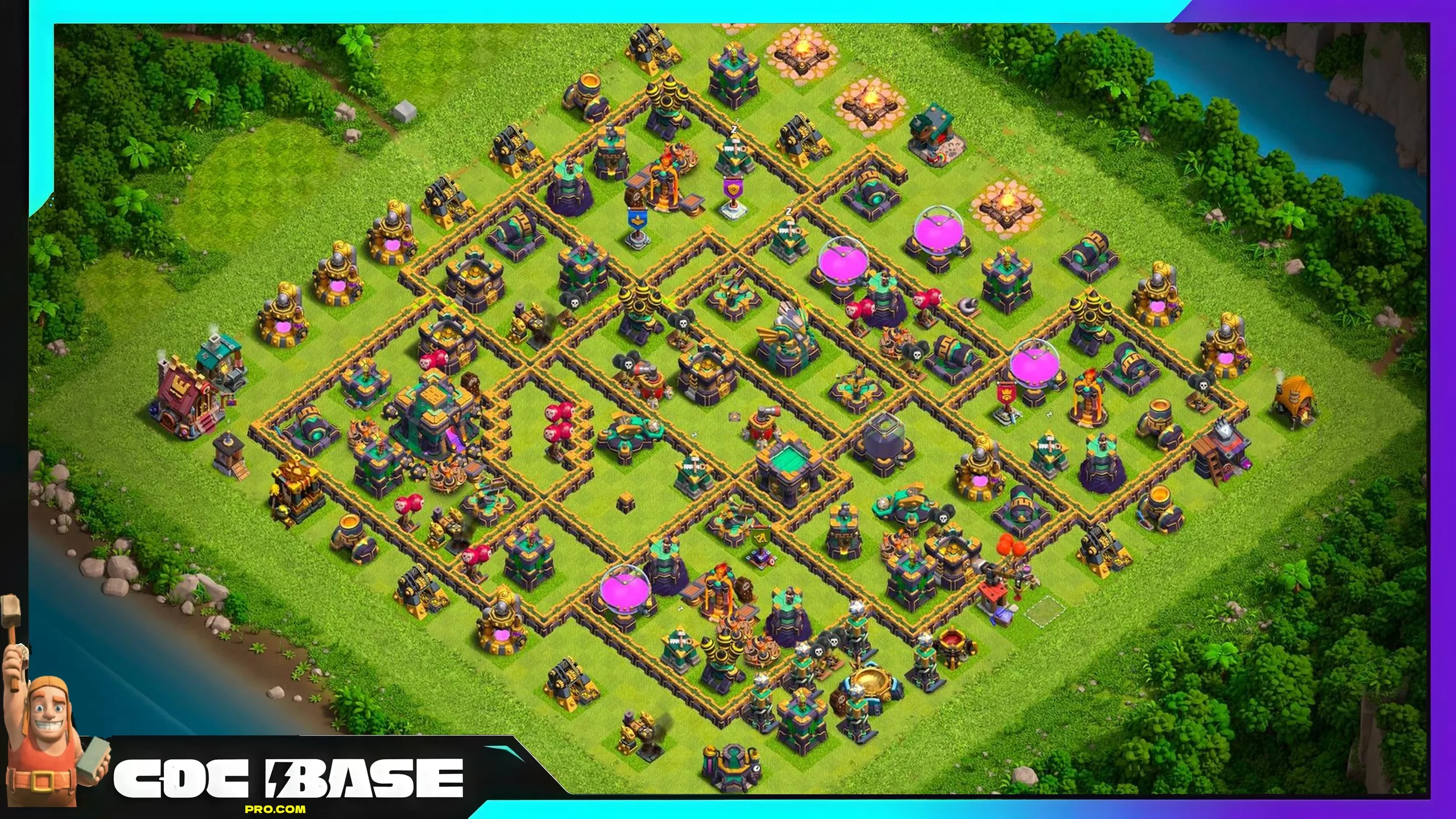 TH14 Hybrid Base Copy Link 2026 Loot and Trophy Setup #04