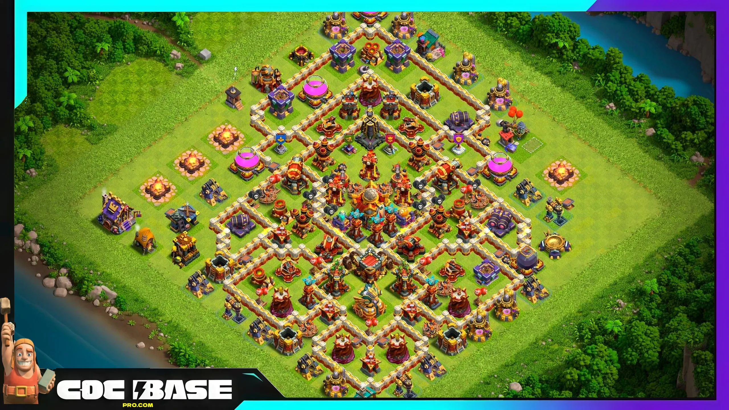 TH16 Hybrid Base Copy Link 2026 Loot and Trophy Setup #09