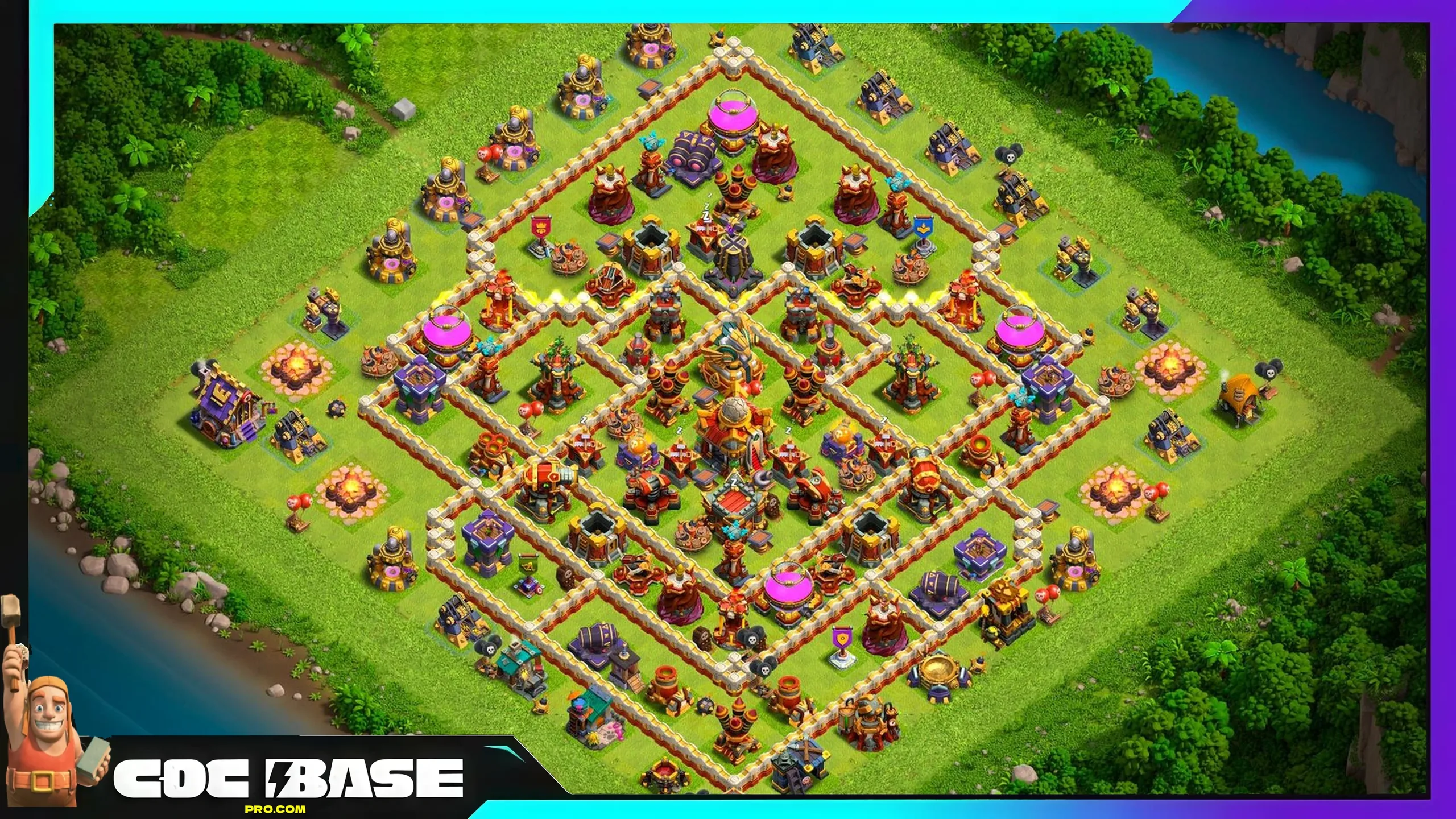 TH16 Hybrid Layout 2026 Defense and Resource Protection #17
