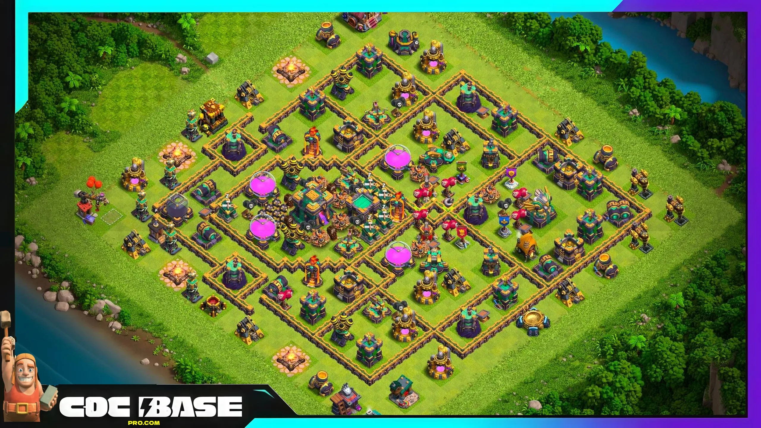 TH14 Farming Layout 2026 Anti 3 Star Defense #12