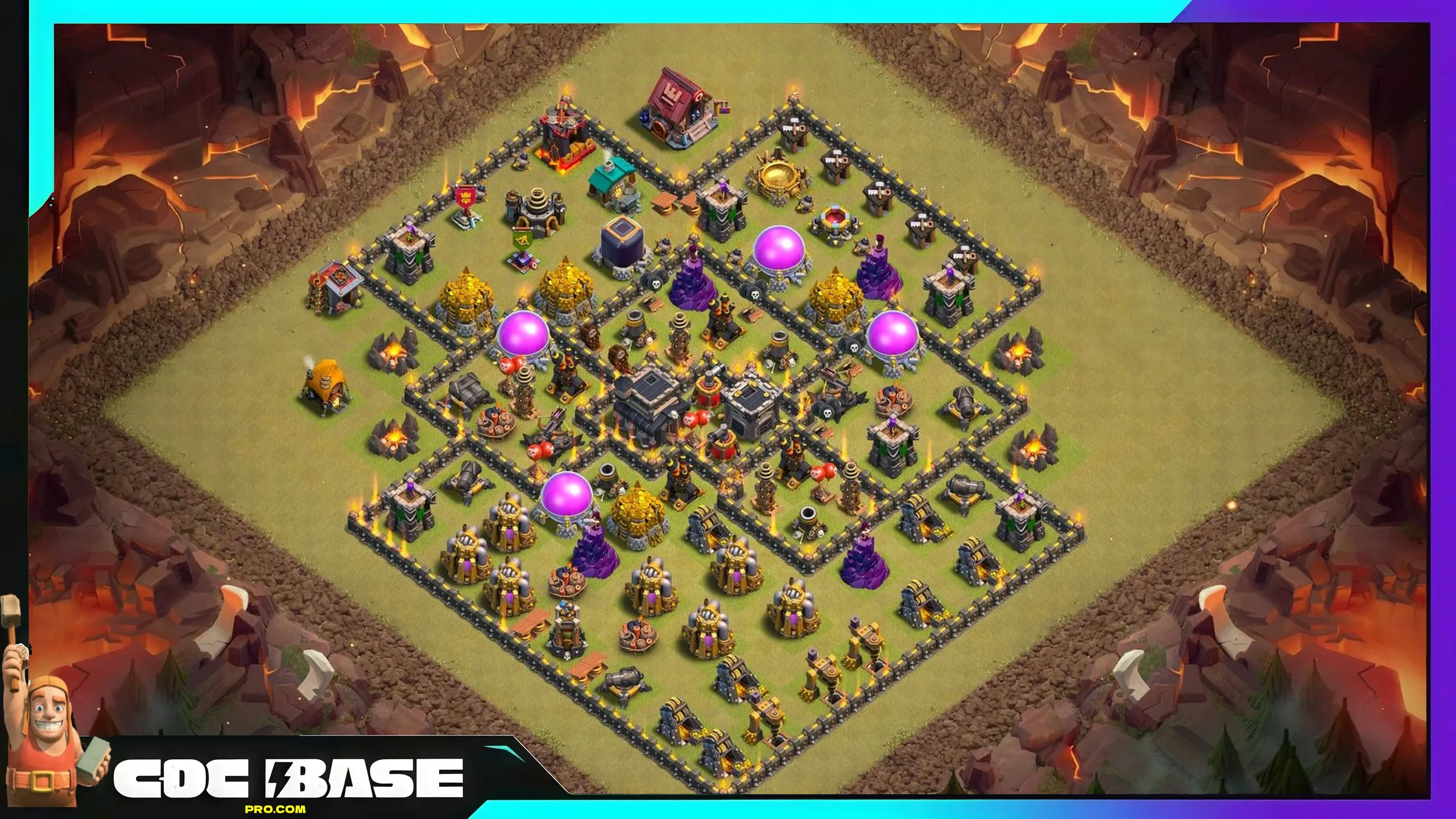 TH9 Clan War League Base Link 2026 Anti 3 Star Setup #07