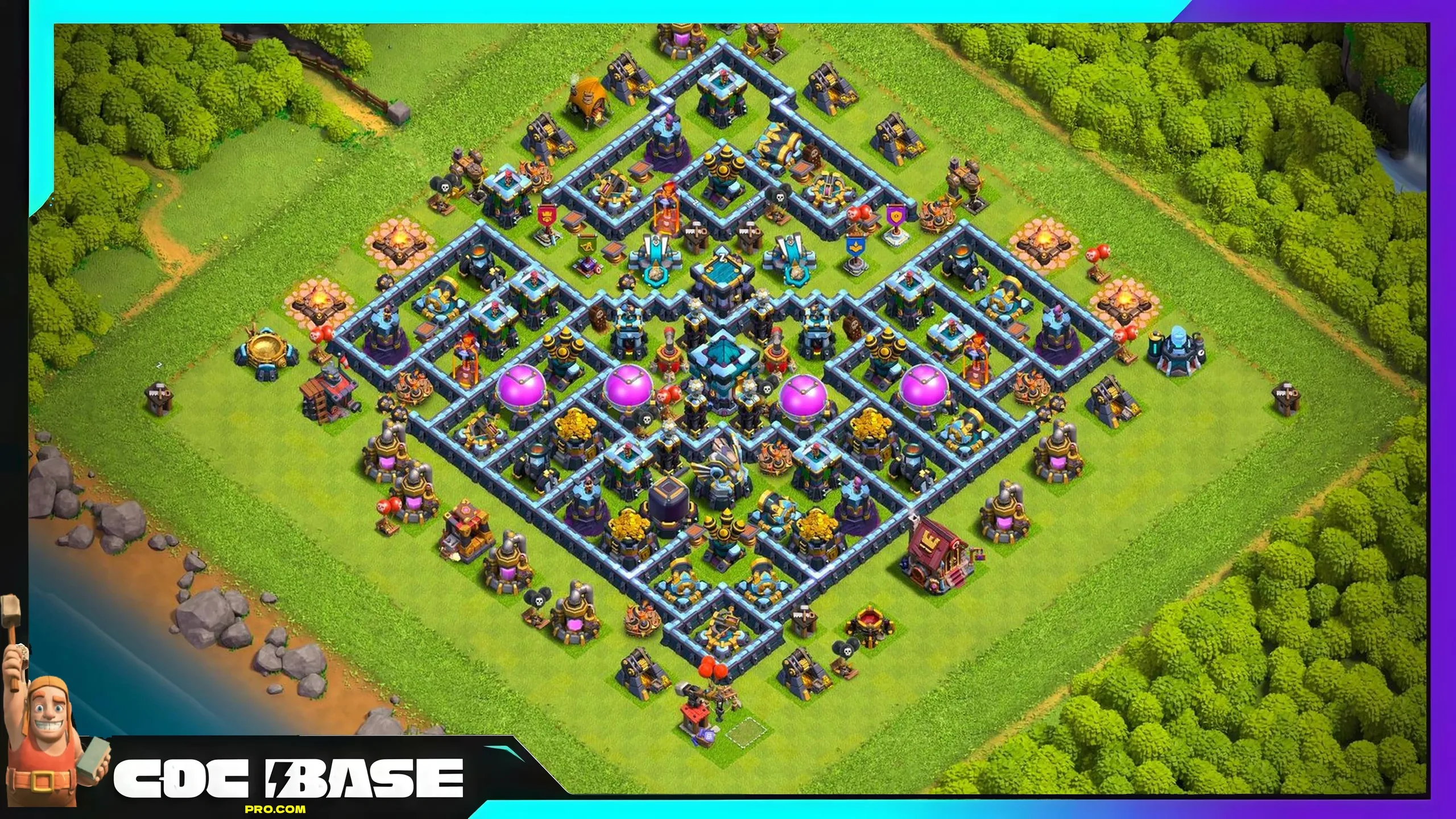 TH13 Hybrid Base Copy Link 2026 Loot and Trophy Setup #08