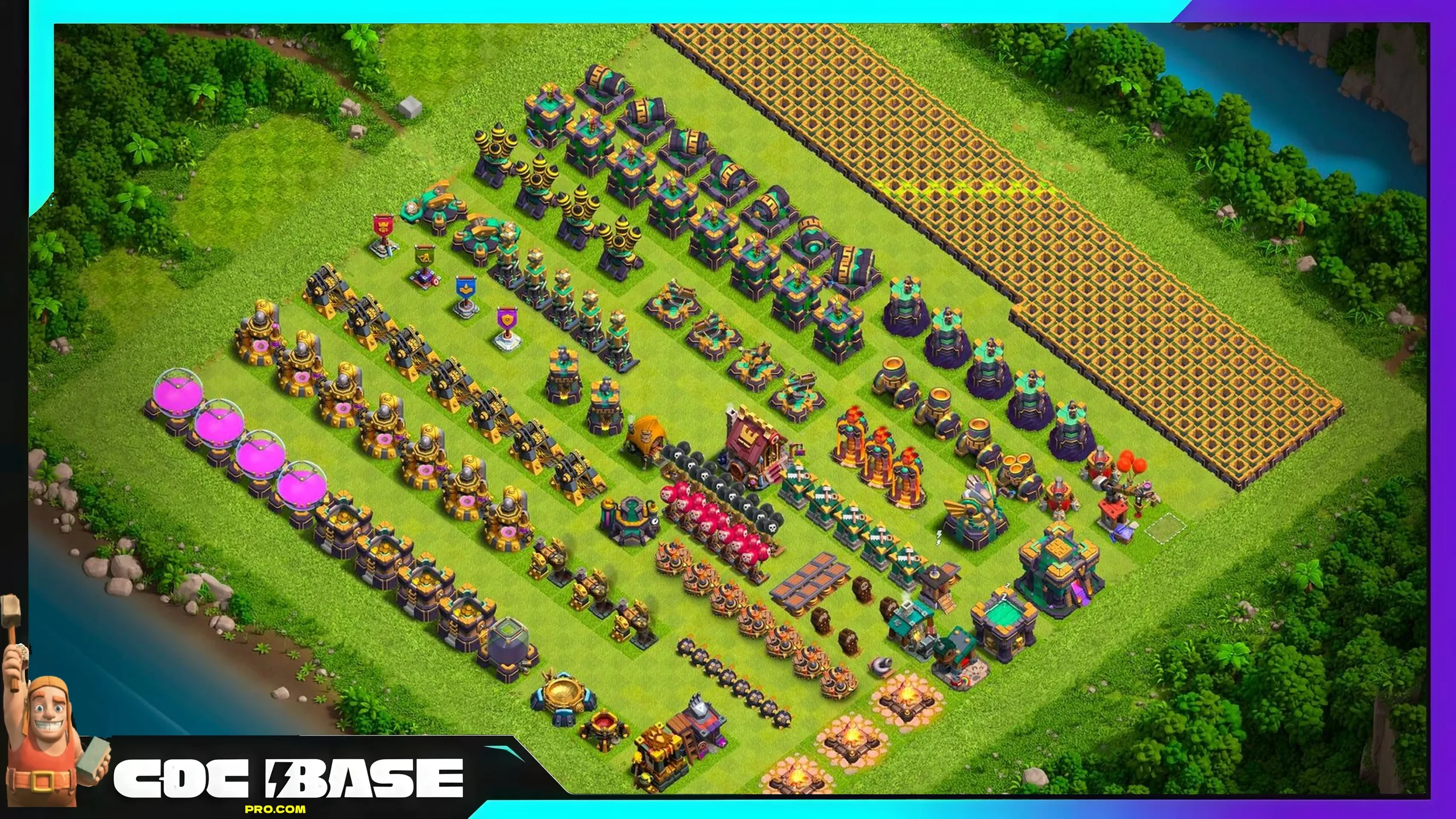 High Defense TH14 Troll Base Link 2026 Fun Layout #03